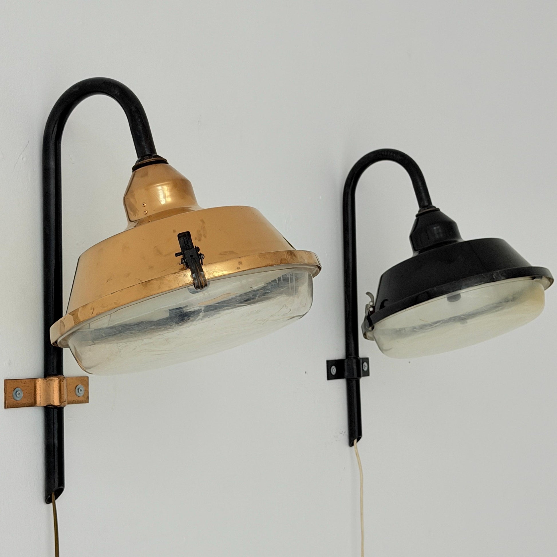 Mid Century Bauhaus Industrial Wall Lamp Hungary 1970s