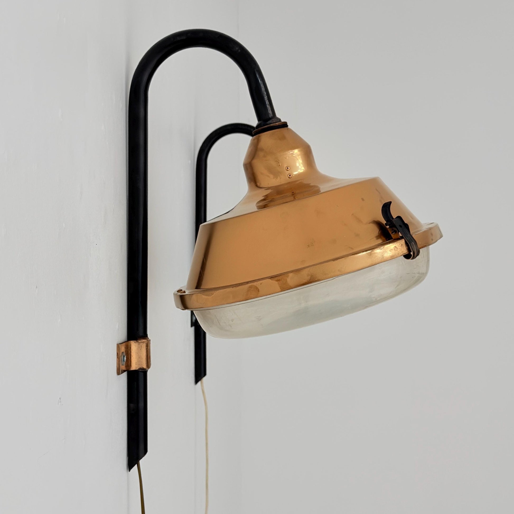 Mid Century Bauhaus Industrial Wall Lamp Hungary 1970s