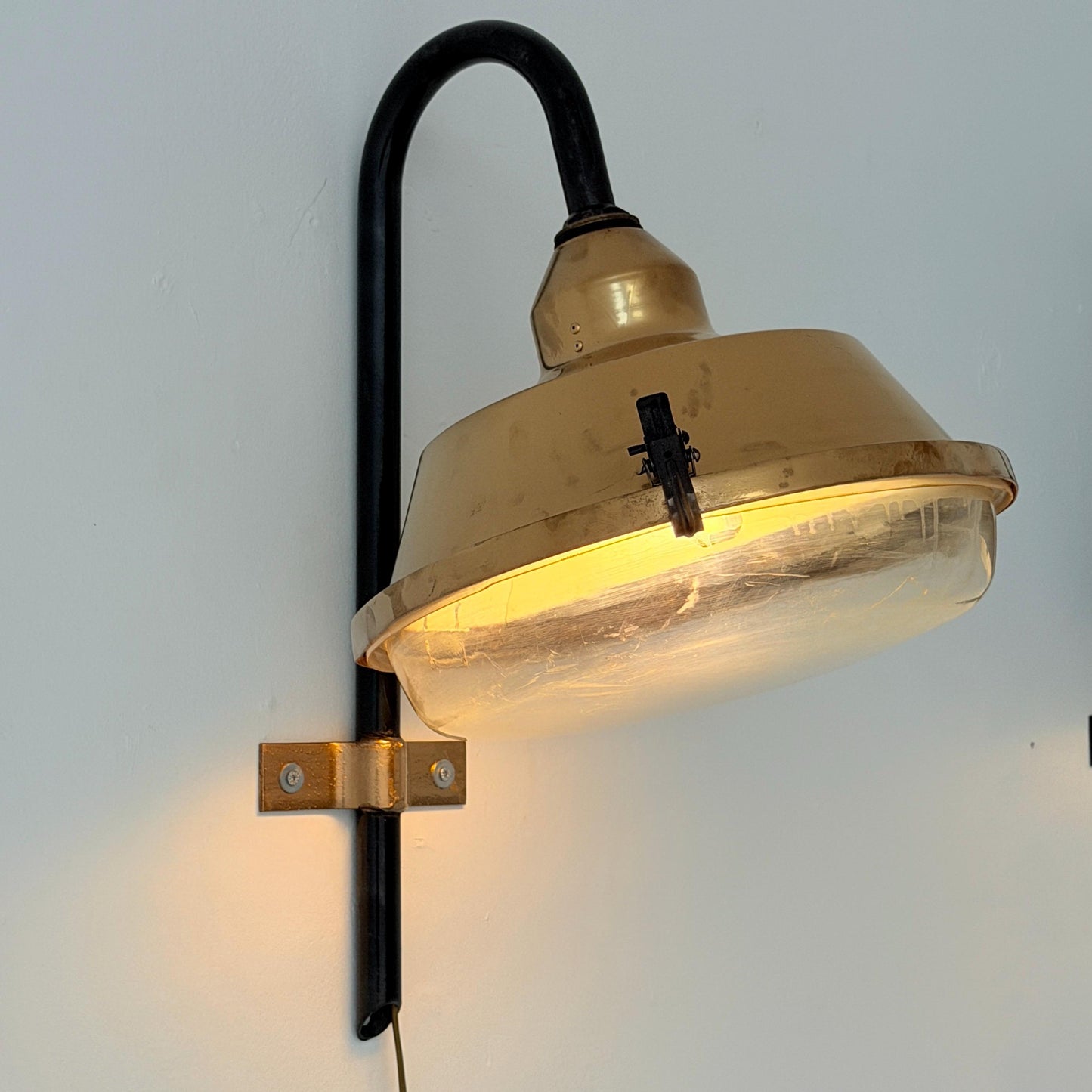 Mid Century Bauhaus Industrial Wall Lamp Hungary 1970s