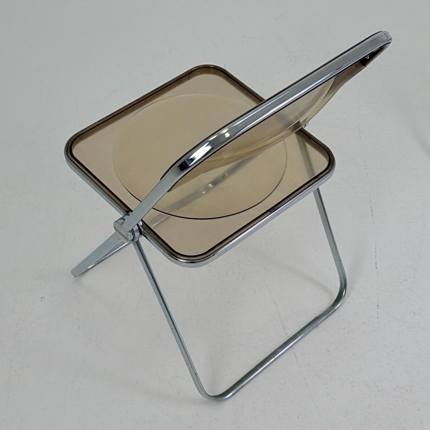 Set of 2 Mid-Century Plia Folding Dining Chairs by Giancarlo Piretti for Castelli, Italy, 1970s