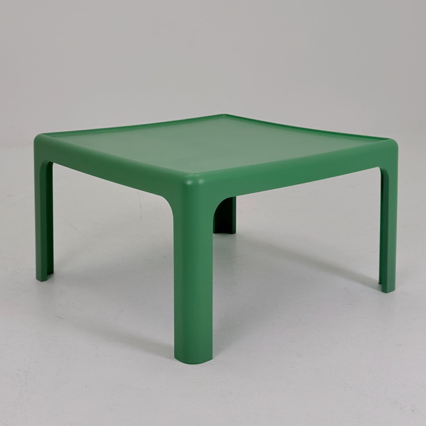 Mid Century Square MOD acrylic green coffee table by Poschinger Pur-Möbel Horn Germany 1970s