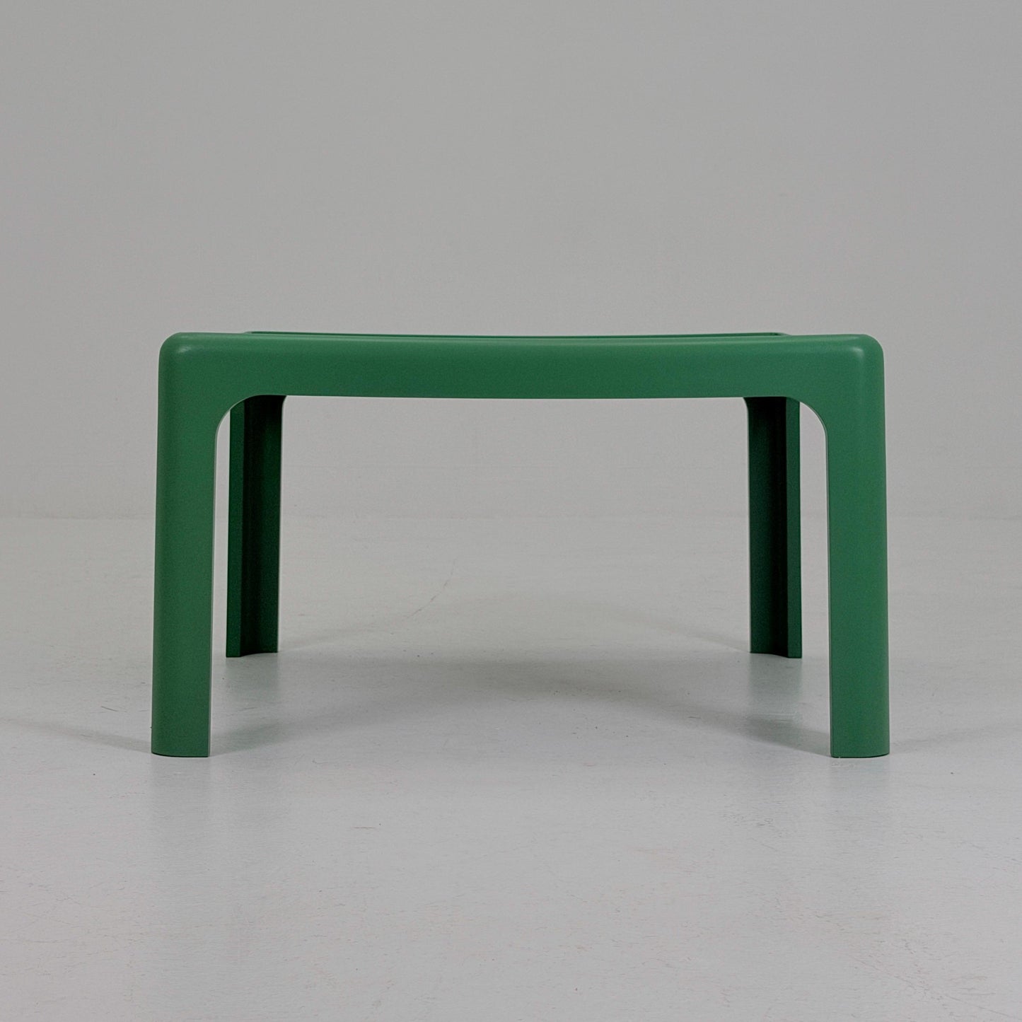 Mid Century Square MOD acrylic green coffee table by Poschinger Pur-Möbel Horn Germany 1970s