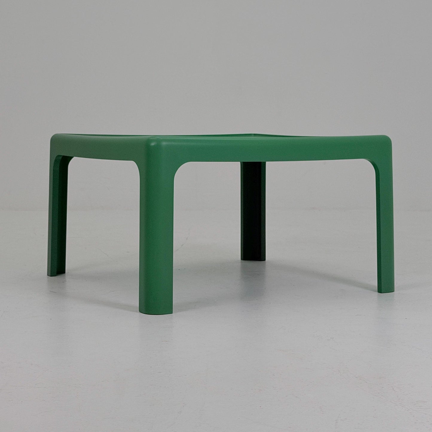 Mid Century Square MOD acrylic green coffee table by Poschinger Pur-Möbel Horn Germany 1970s
