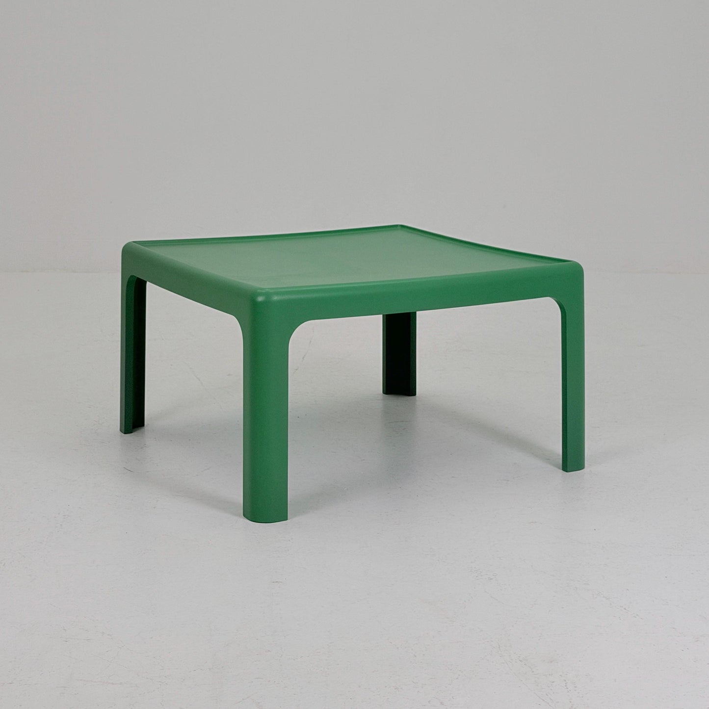 Mid Century Square MOD acrylic green coffee table by Poschinger Pur-Möbel Horn Germany 1970s