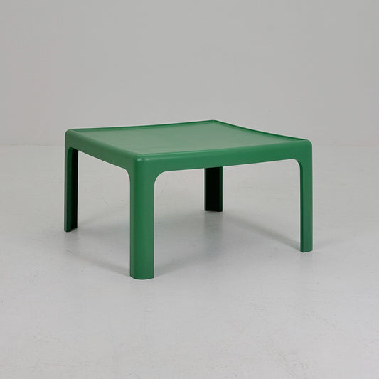 Mid Century Square MOD acrylic green coffee table by Poschinger Pur-Möbel Horn Germany 1970s