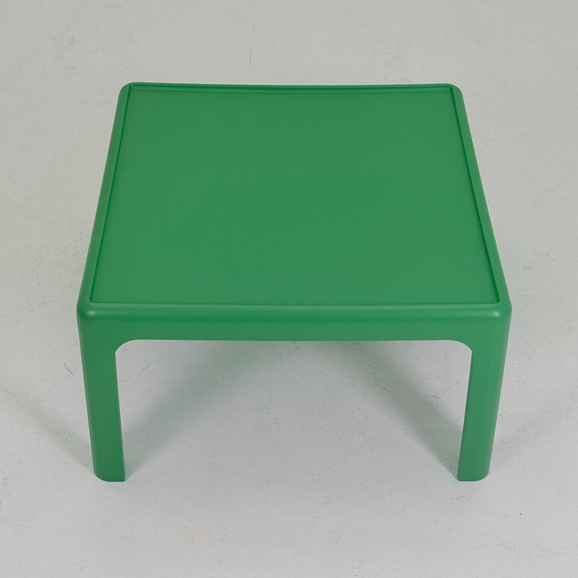 Mid Century Square MOD acrylic green coffee table by Poschinger Pur-Möbel Horn Germany 1970s