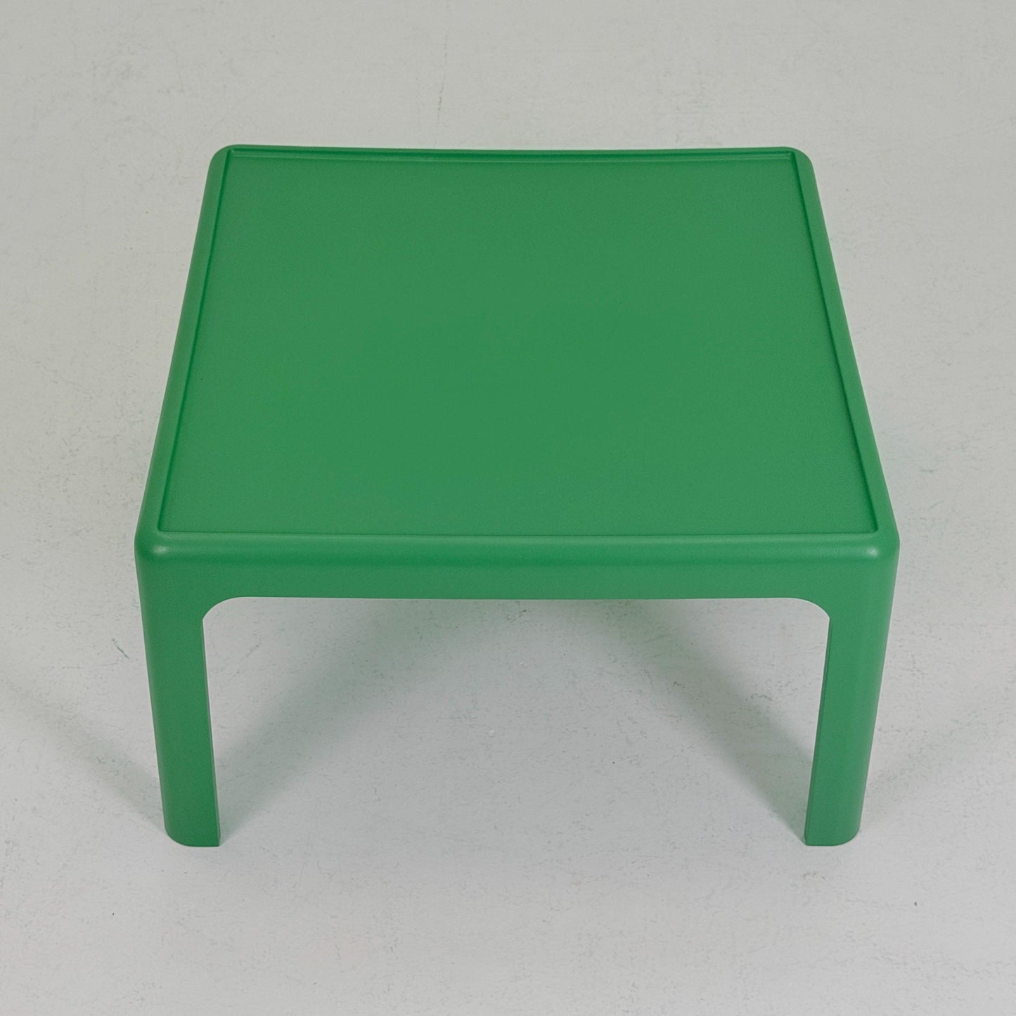 Mid Century Square MOD acrylic green coffee table by Poschinger Pur-Möbel Horn Germany 1970s