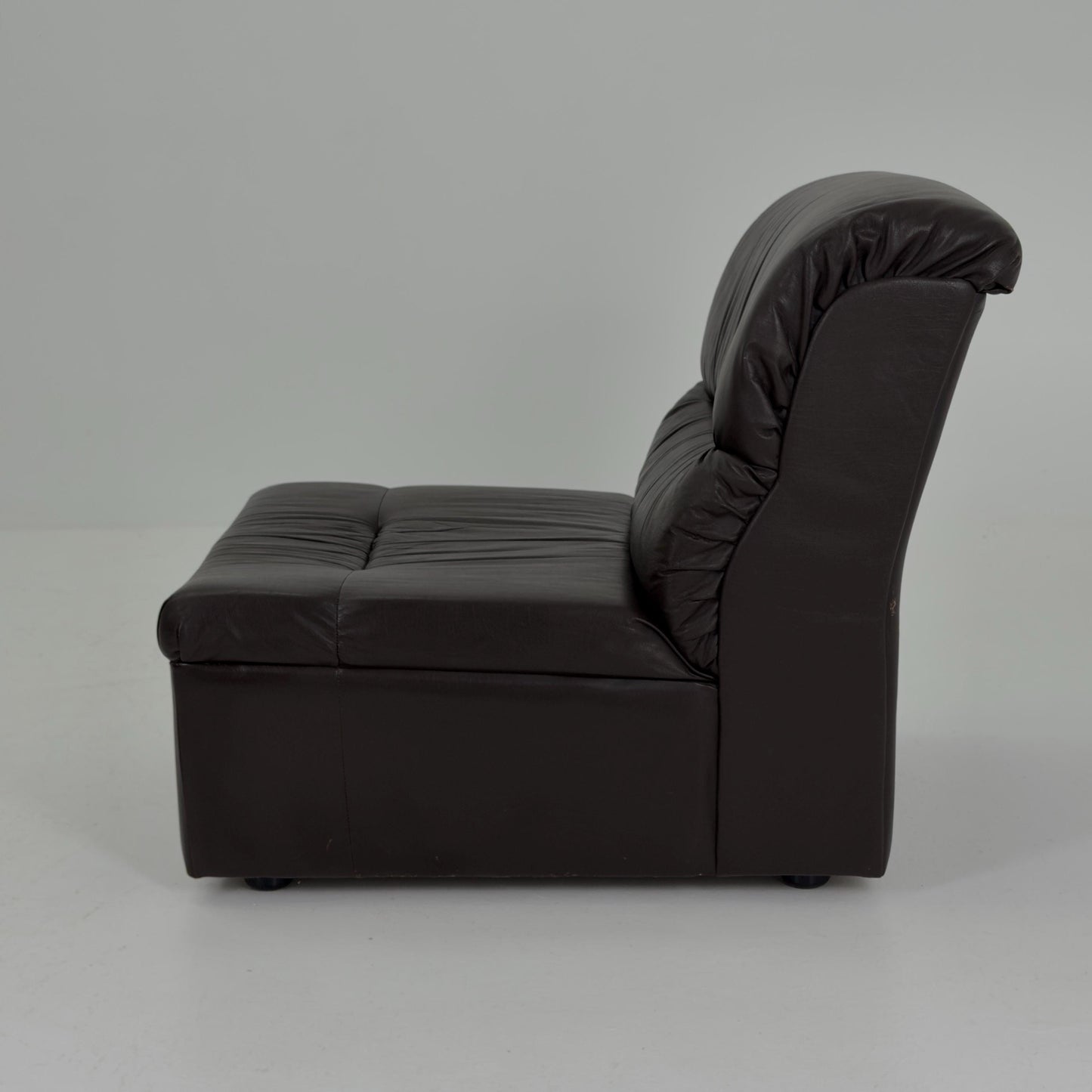 Mid-Century Chocolate Brown Leather Lounge Chair by Dreipunkt International, Germany, 1970s