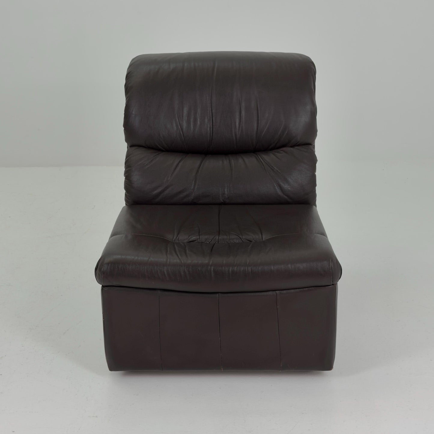 Mid-Century Chocolate Brown Leather Lounge Chair by Dreipunkt International, Germany, 1970s