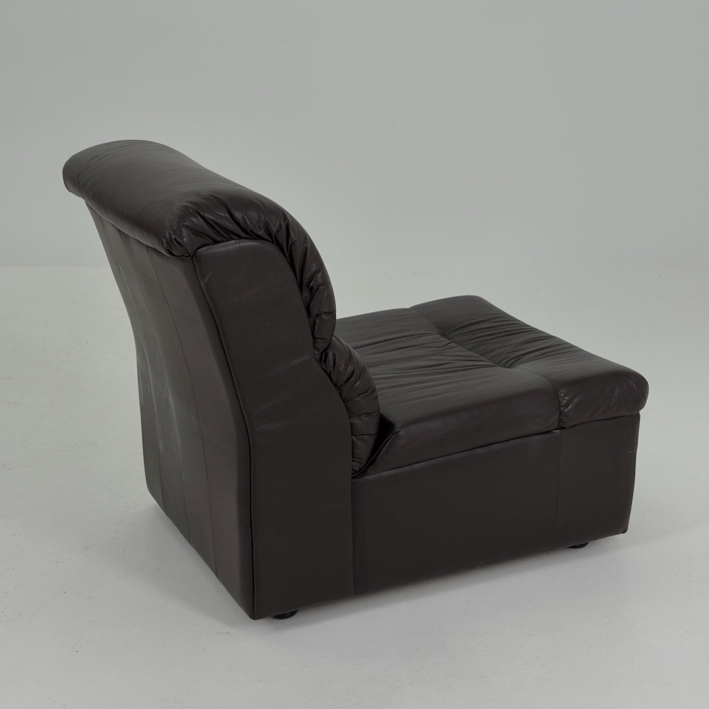 Mid-Century Chocolate Brown Leather Lounge Chair by Dreipunkt International, Germany, 1970s