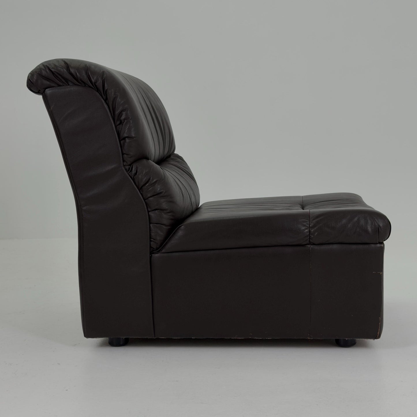 Mid-Century Chocolate Brown Leather Lounge Chair by Dreipunkt International, Germany, 1970s
