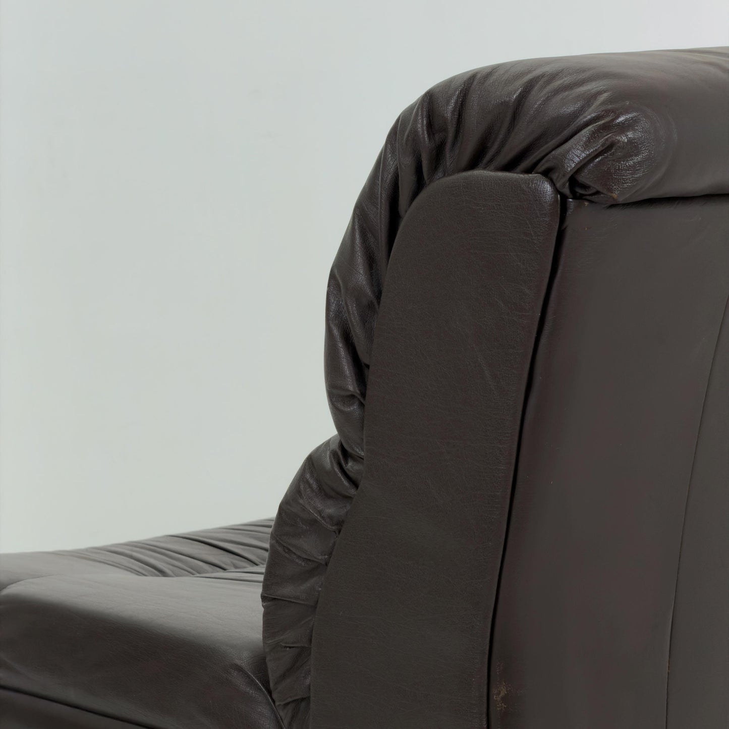 Mid-Century Chocolate Brown Leather Lounge Chair by Dreipunkt International, Germany, 1970s