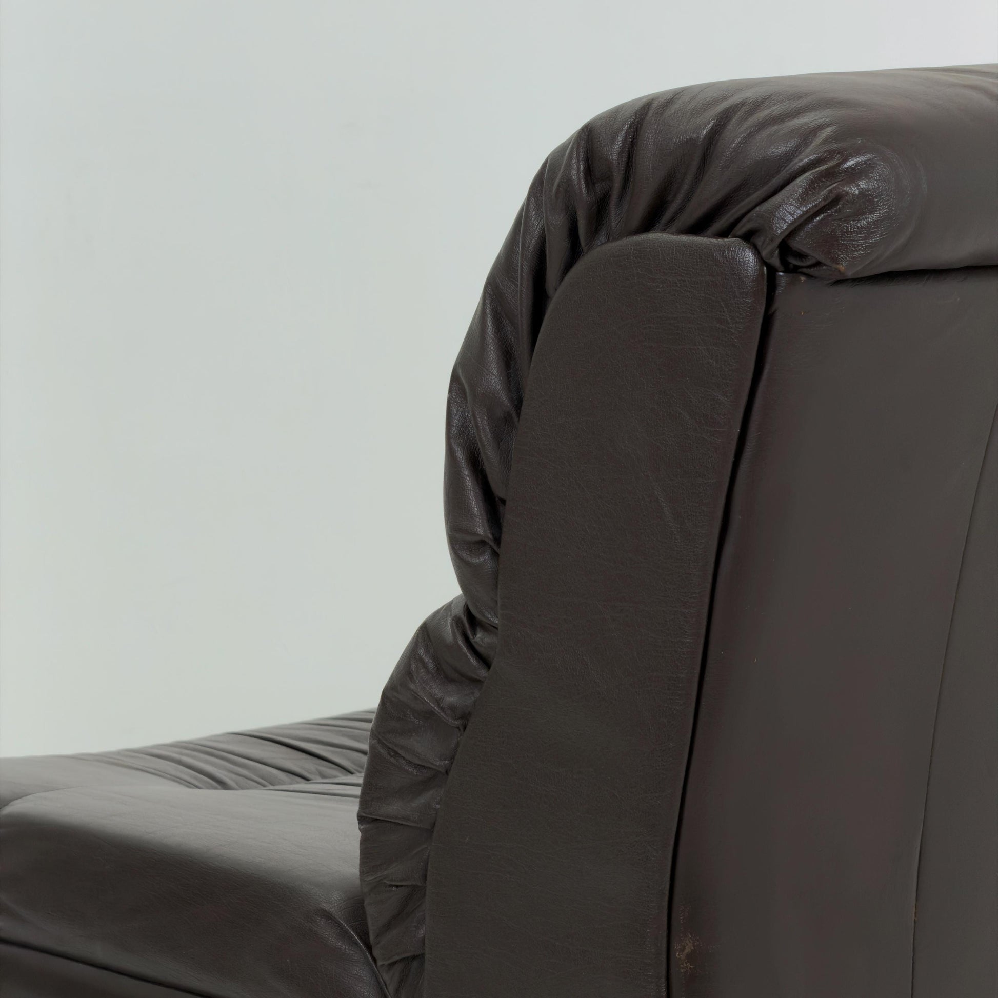Mid-Century Chocolate Brown Leather Lounge Chair by Dreipunkt International, Germany, 1970s