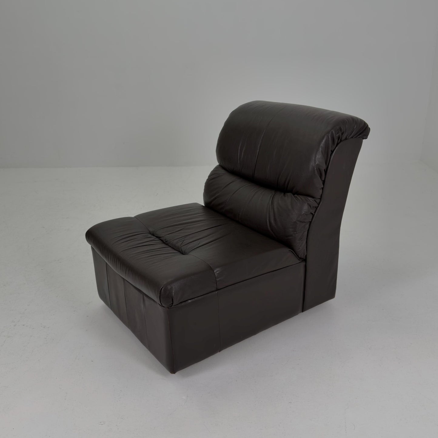 Mid-Century Chocolate Brown Leather Lounge Chair by Dreipunkt International, Germany, 1970s