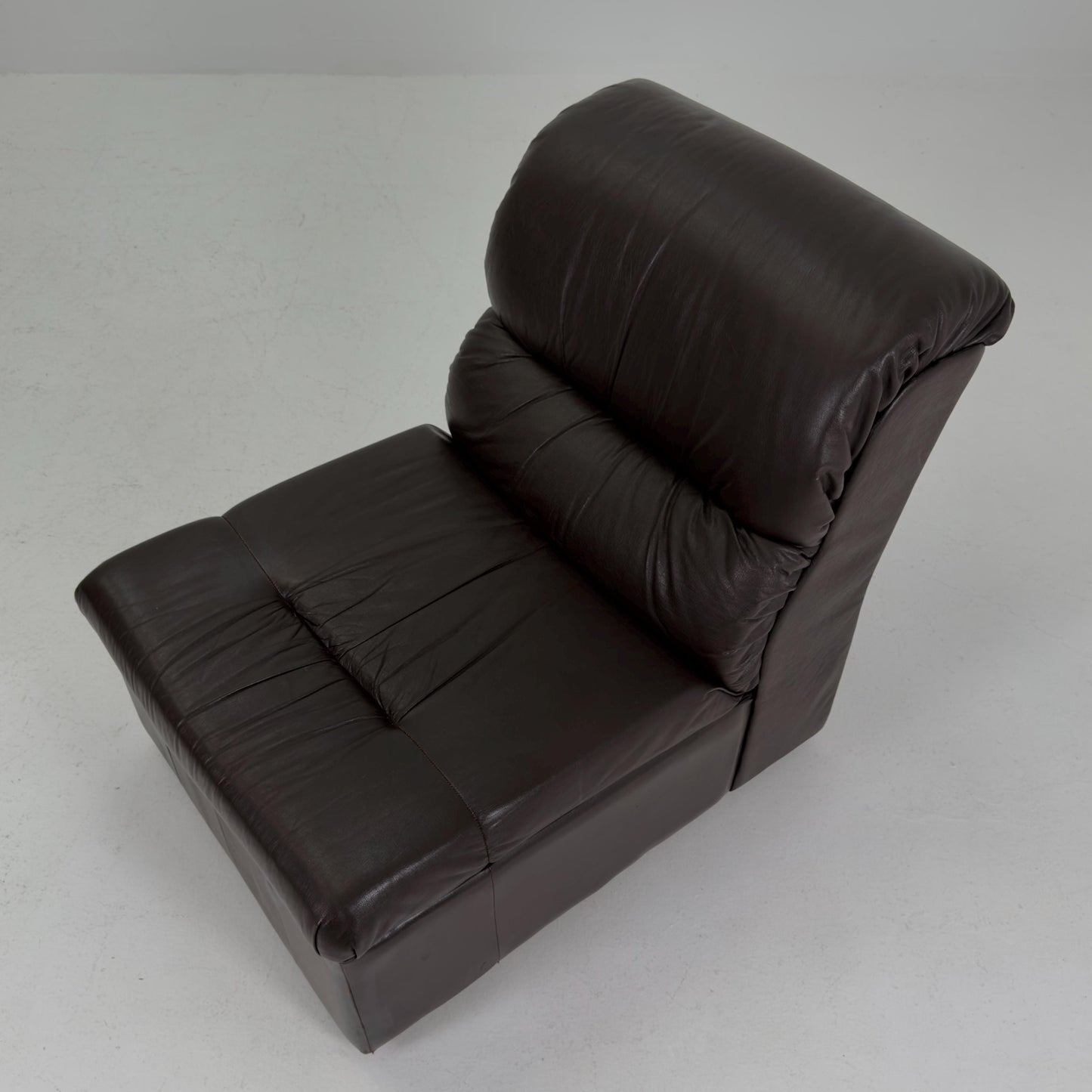 Mid-Century Chocolate Brown Leather Lounge Chair by Dreipunkt International, Germany, 1970s