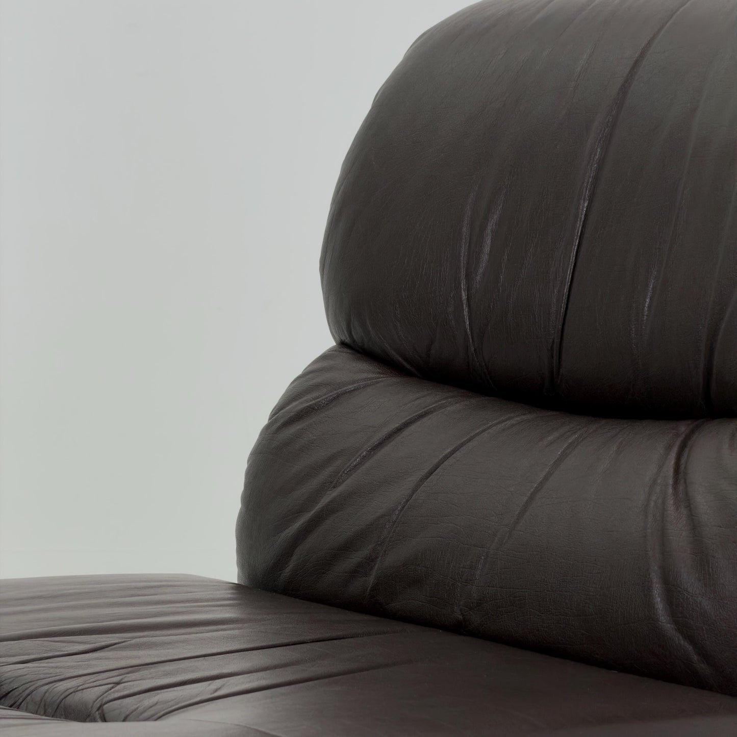 Mid-Century Chocolate Brown Leather Lounge Chair by Dreipunkt International, Germany, 1970s