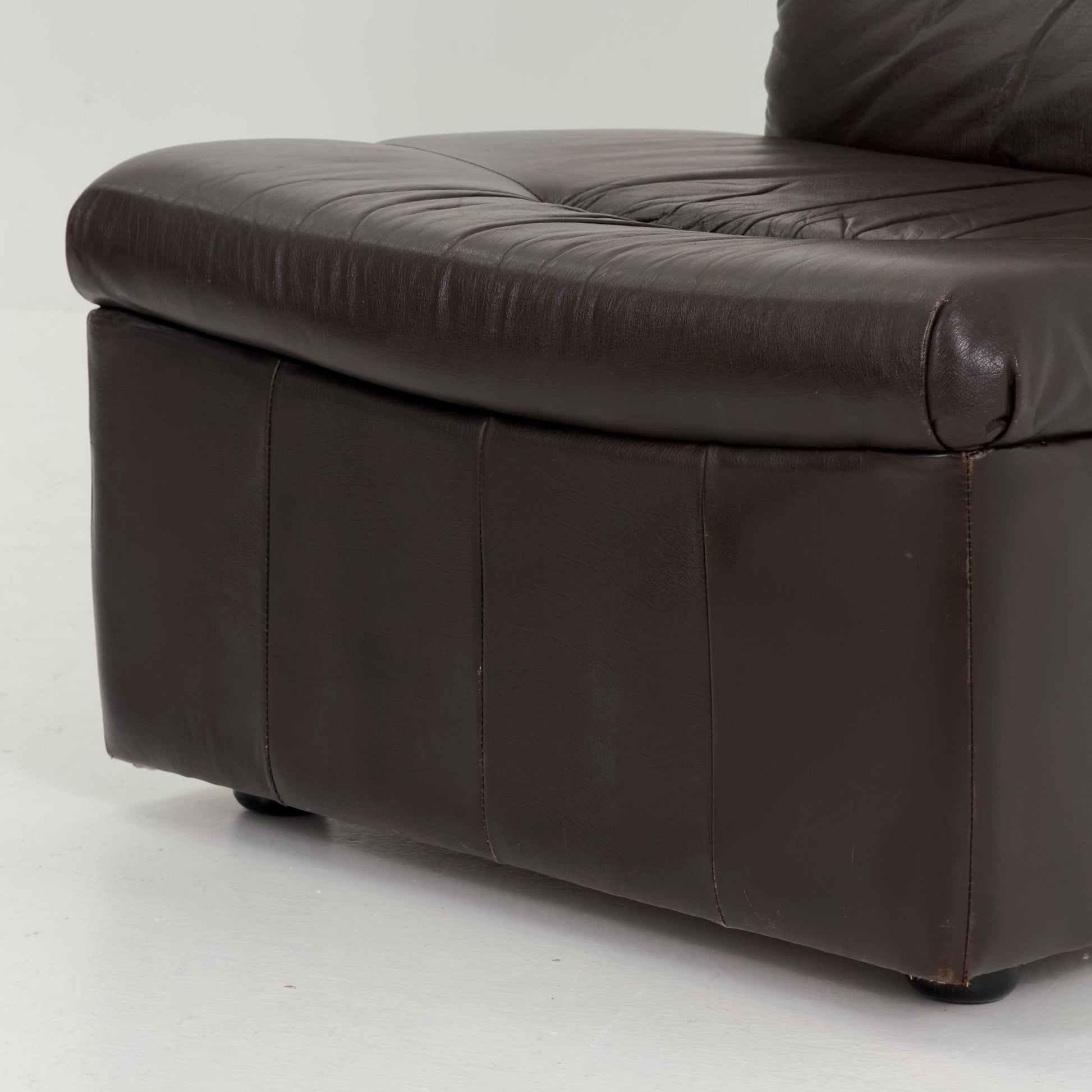 Mid-Century Chocolate Brown Leather Lounge Chair by Dreipunkt International, Germany, 1970s