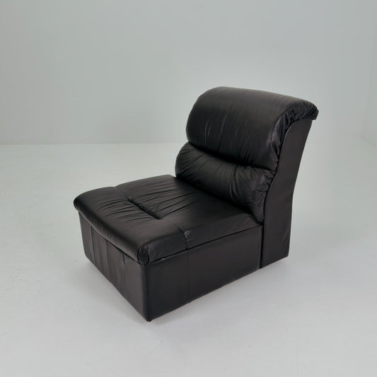 Mid-Century Chocolate Brown Leather Lounge Chair by Dreipunkt International, Germany, 1970s