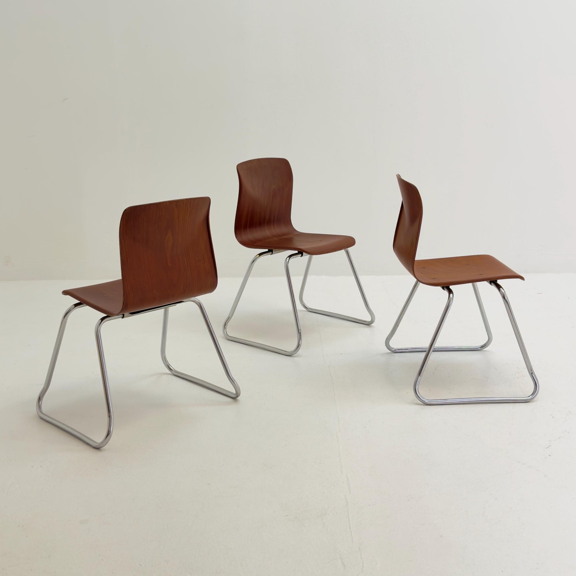1 of 3 Mid Century Pagholz Chair by Thur-Op, Germany 1990s