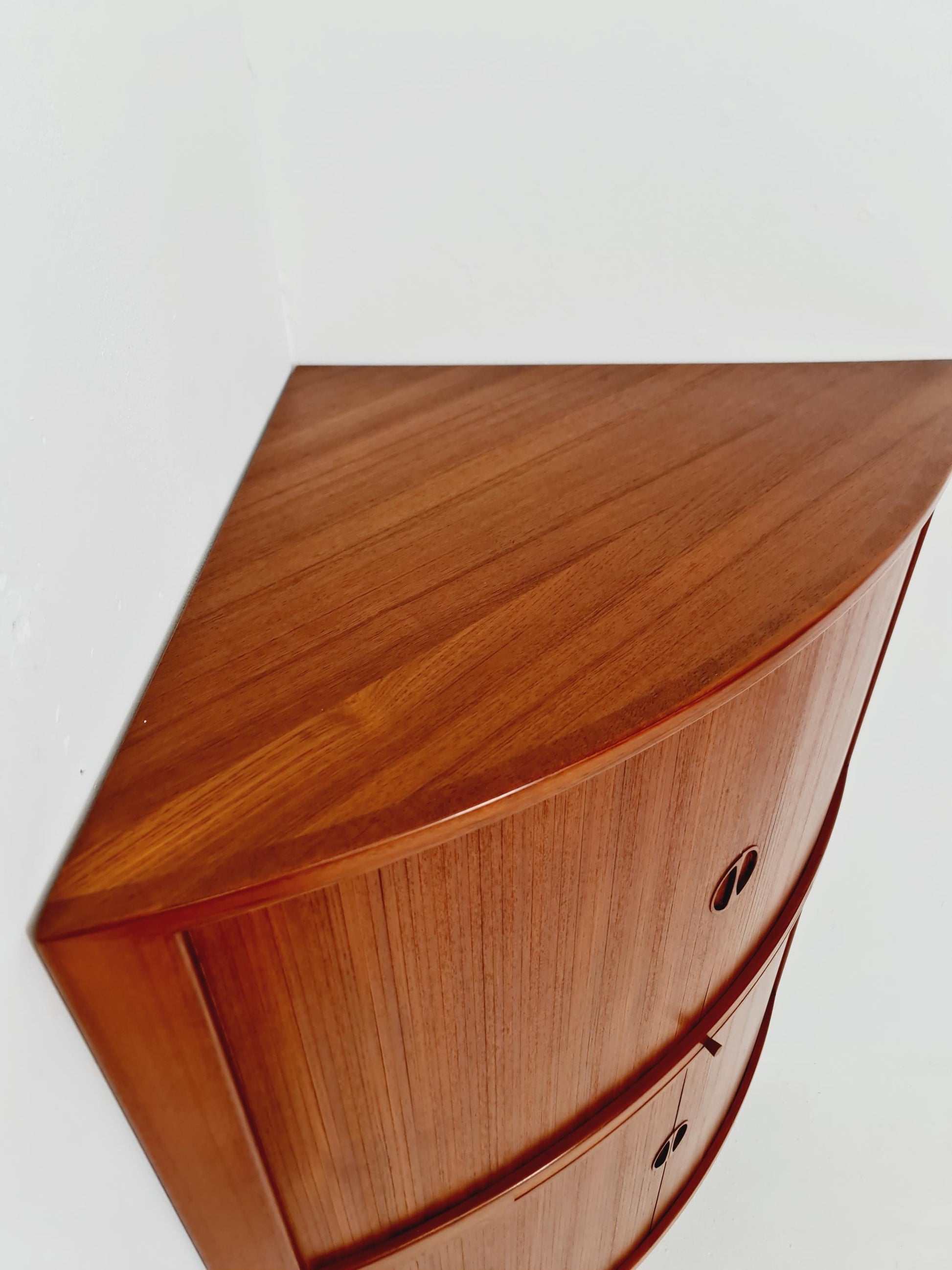 Mid Century Modern danish Drniks corner cabinet teak By johannes Anderson , 1960s
