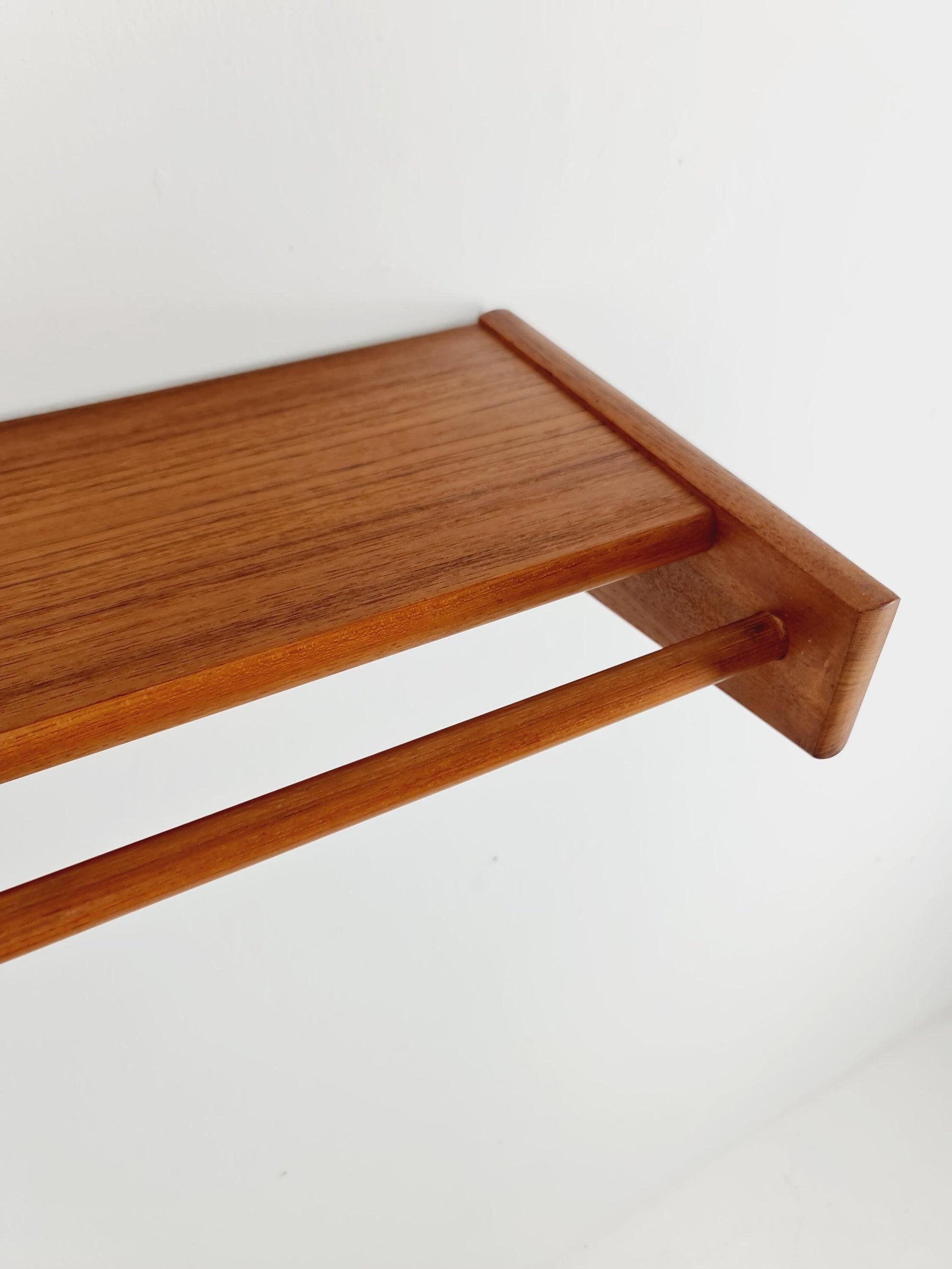 Mid century Danish Wardarobe By Vildbjerg Møbelfabrik, Solid teak wall coat rack 1960s