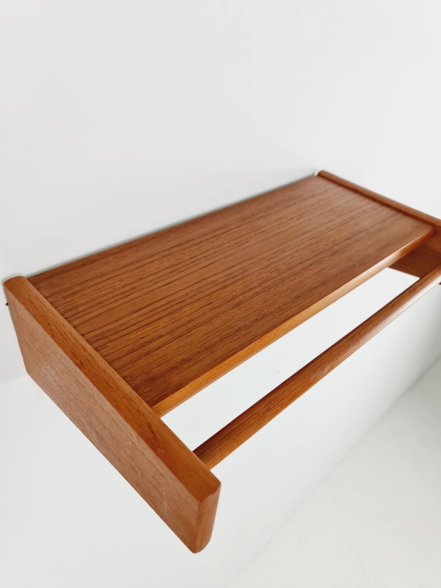 Mid century Danish Wardarobe By Vildbjerg Møbelfabrik, Solid teak wall coat rack 1960s