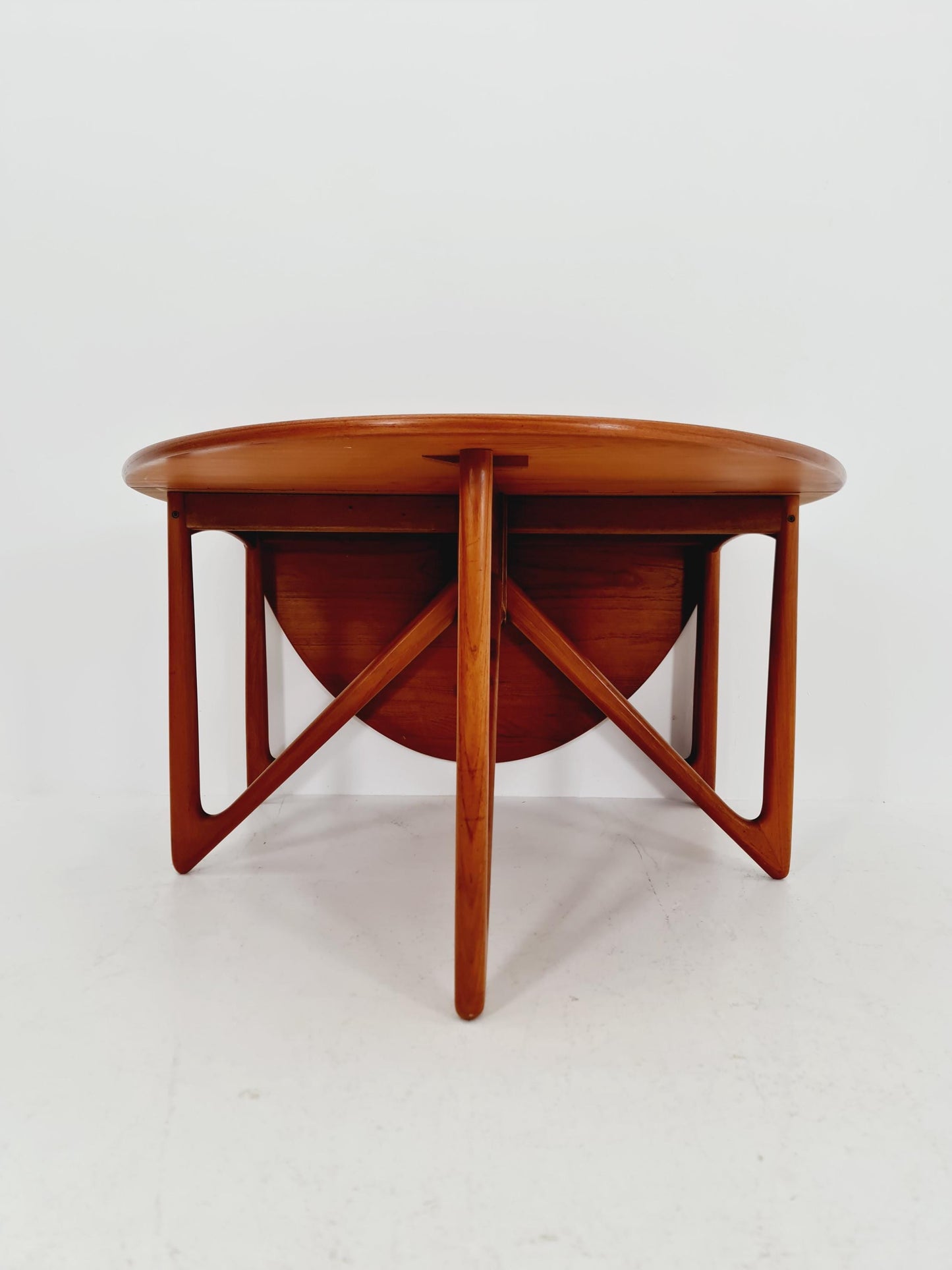Iconic Danish Mid-Century Modern Drop leaf Teak Dining Table by Niels Koefoed 1960s