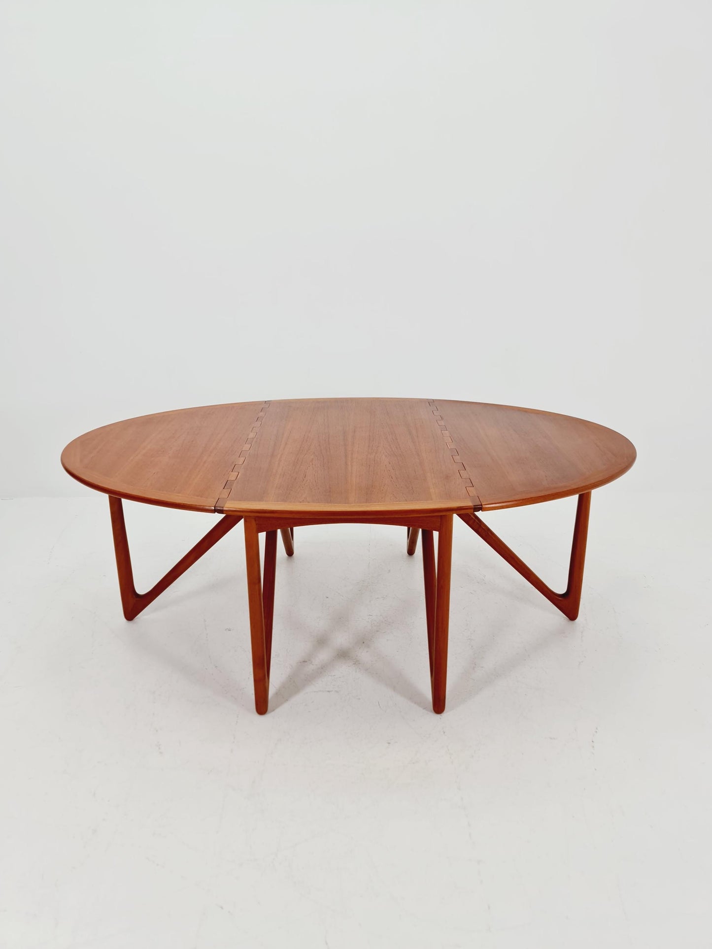 Iconic Danish Mid-Century Modern Drop leaf Teak Dining Table by Niels Koefoed 1960s