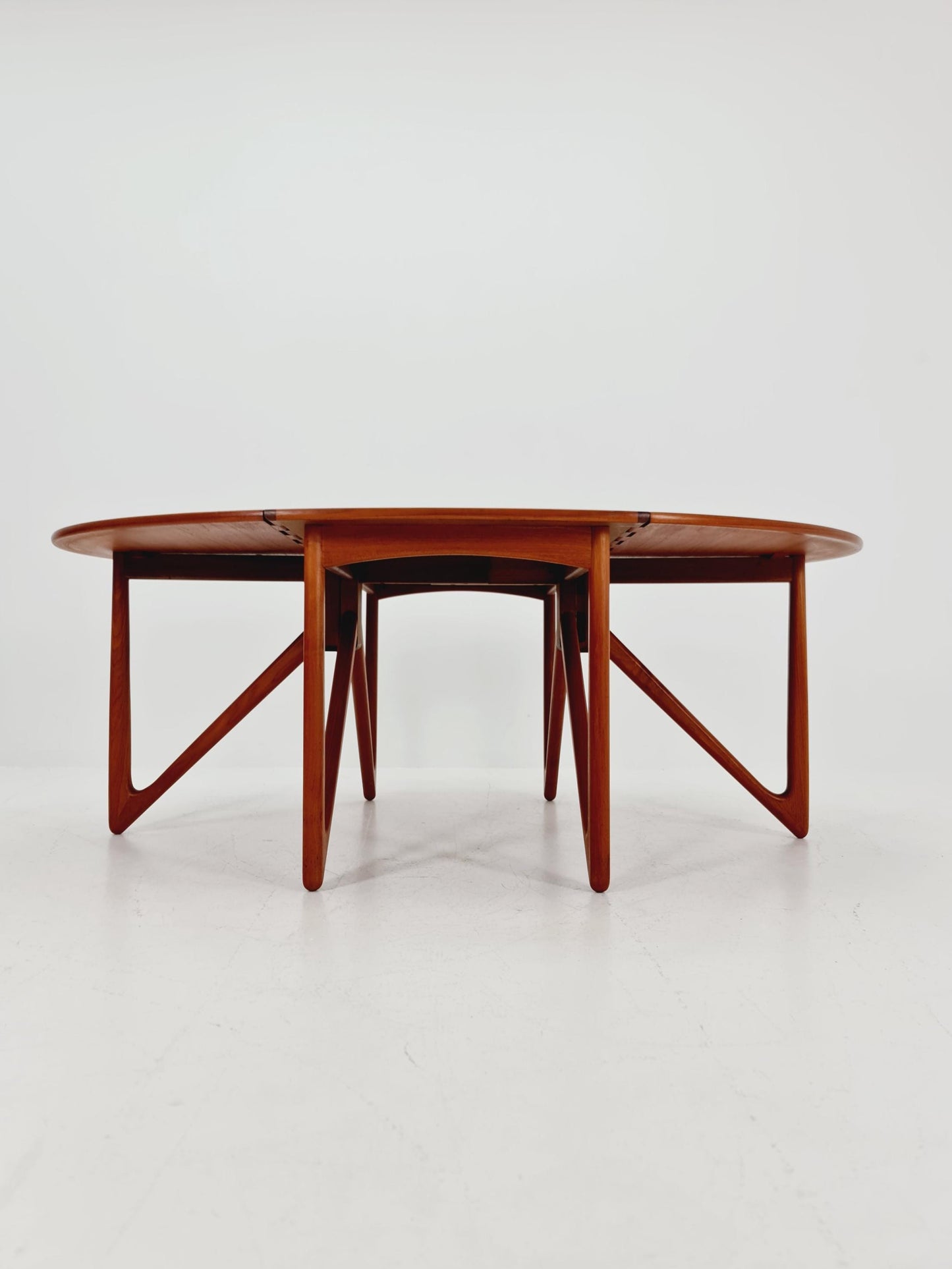 Iconic Danish Mid-Century Modern Drop leaf Teak Dining Table by Niels Koefoed 1960s