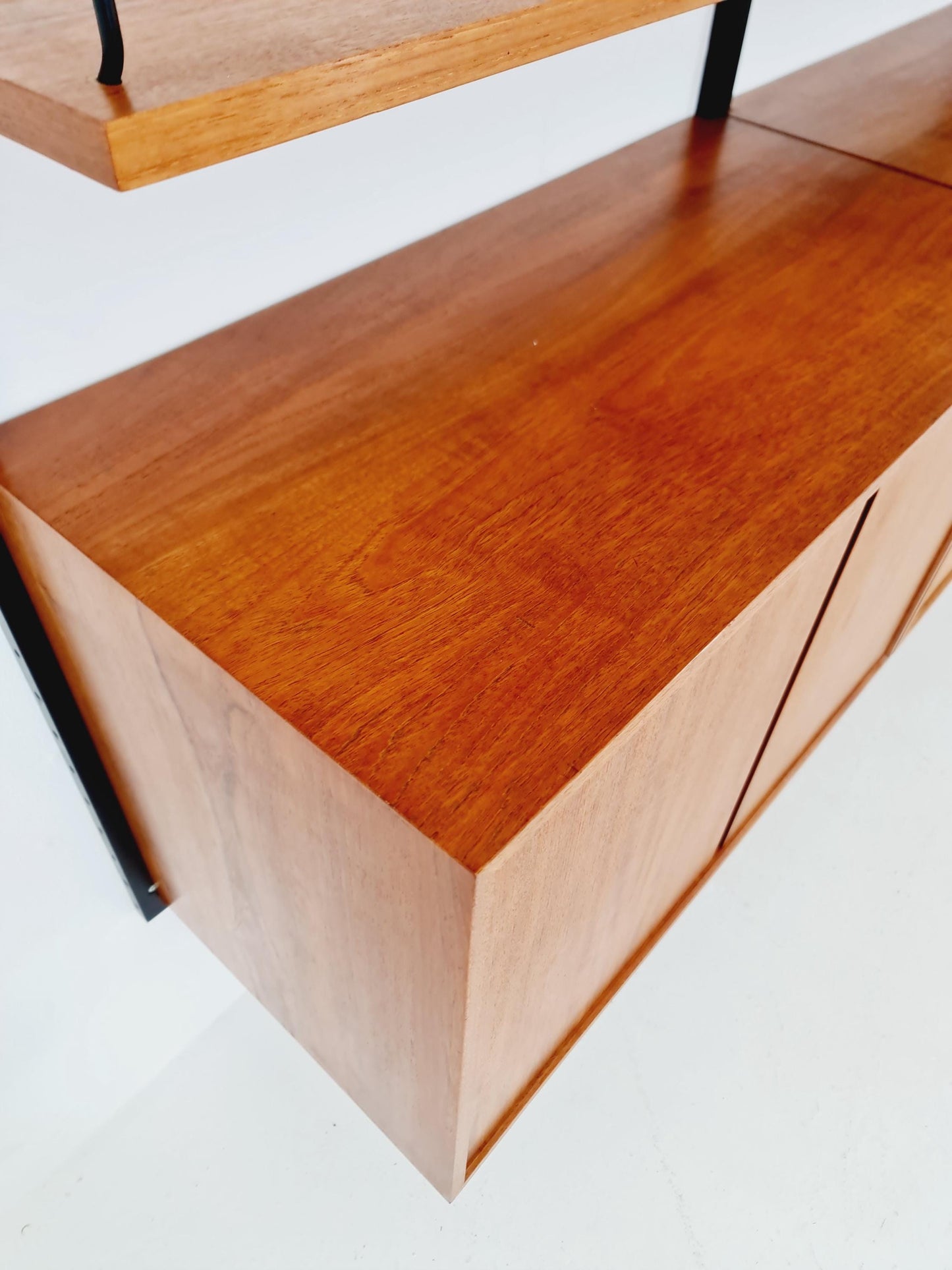 Big Mid century Danish Teak Wall Unit with 3 cabinets by Poul Cadovius for Cado, Denmark, 1960s