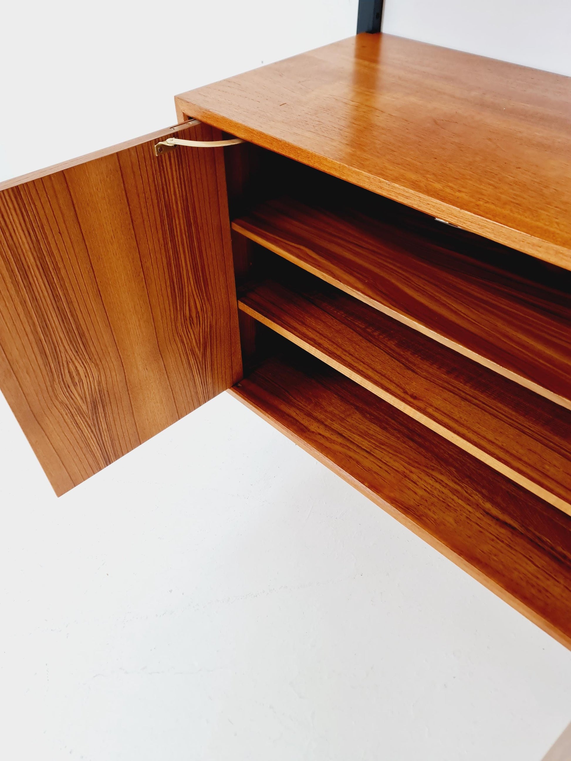 Big Mid century Danish Teak Wall Unit with 3 cabinets by Poul Cadovius for Cado, Denmark, 1960s
