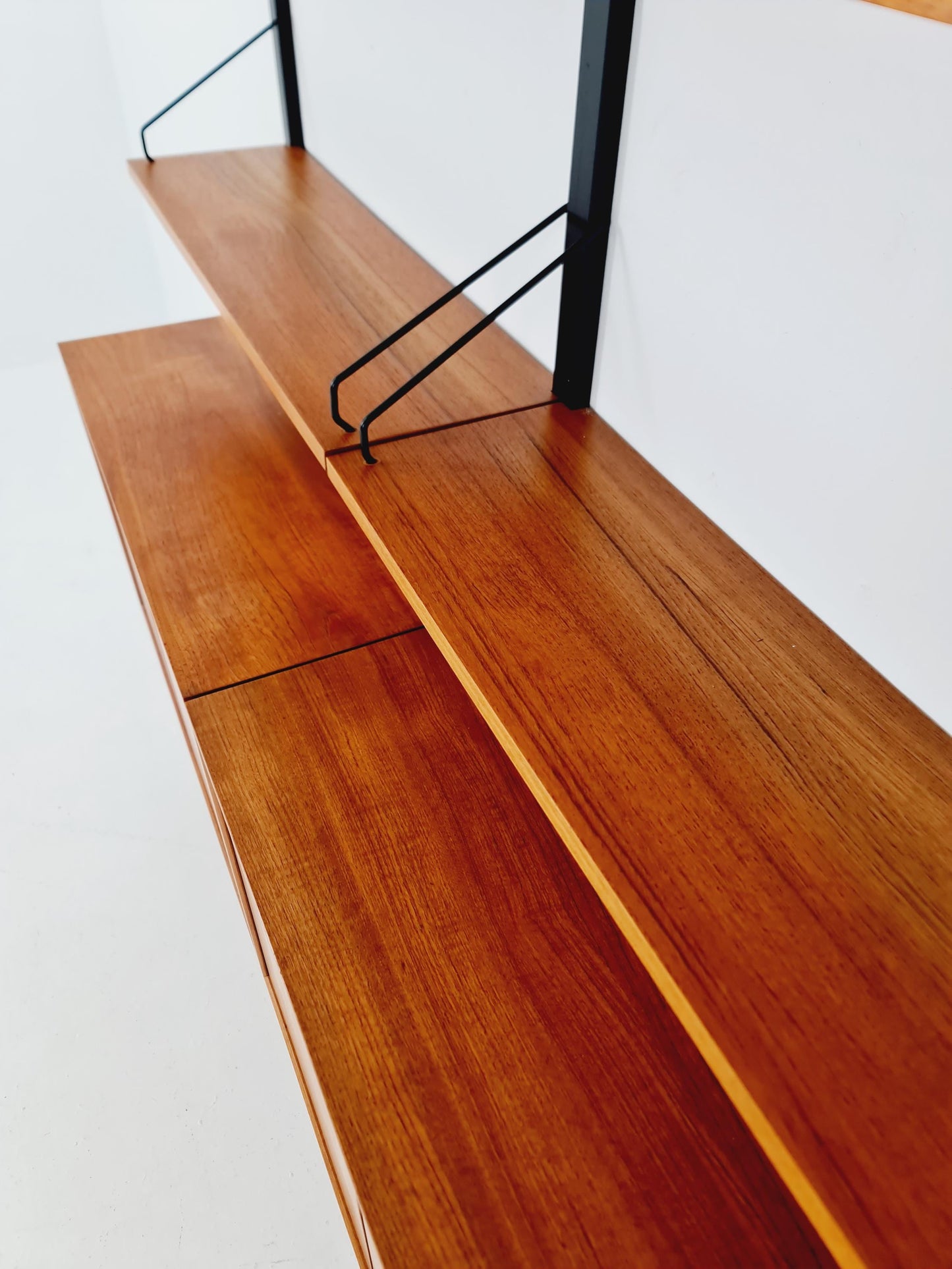 Big Mid century Danish Teak Wall Unit with 3 cabinets by Poul Cadovius for Cado, Denmark, 1960s