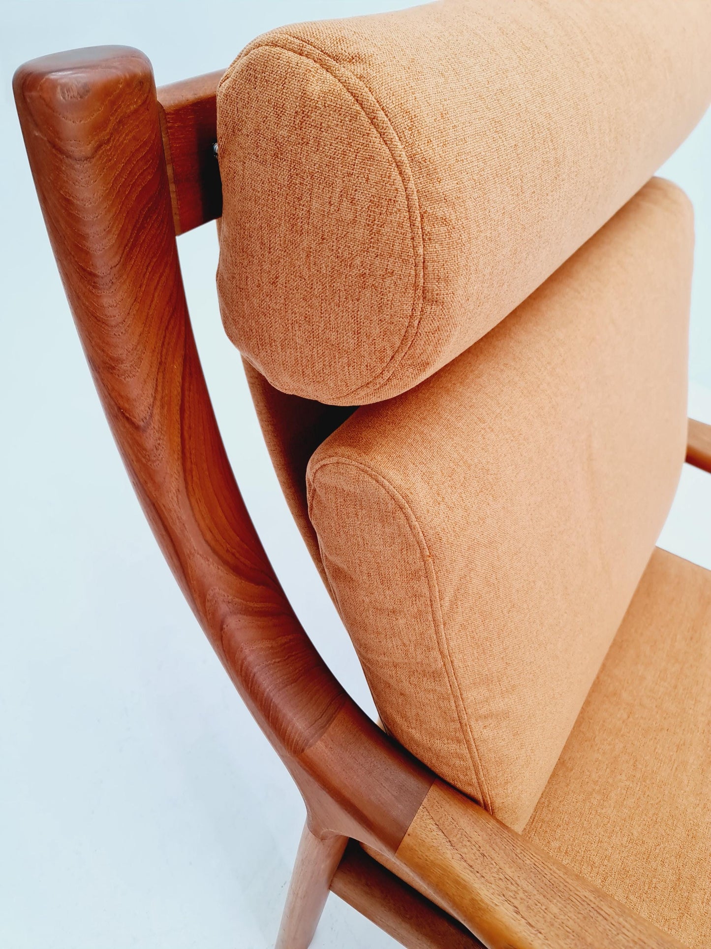 Mid century teak easy lounge chairs With Ottoman by Holstebro möbelfabrik A/S , 1970s