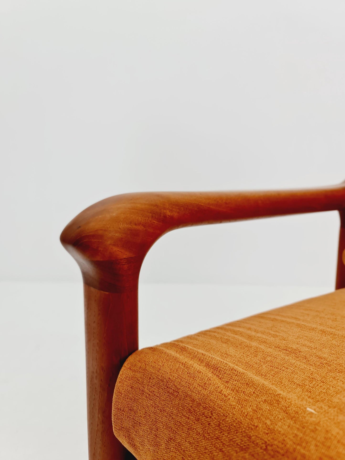 Mid century teak easy lounge chairs With Ottoman by Holstebro möbelfabrik A/S , 1970s
