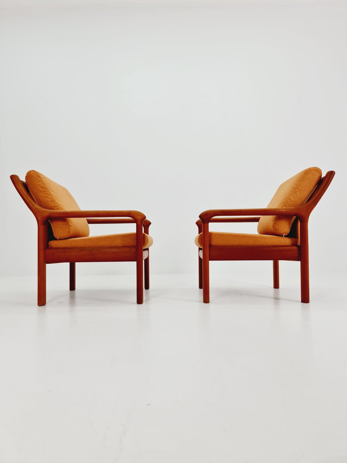 Mid century teak easy lounge chairs by Holstebro Möbelfabrik A/S , 1970s