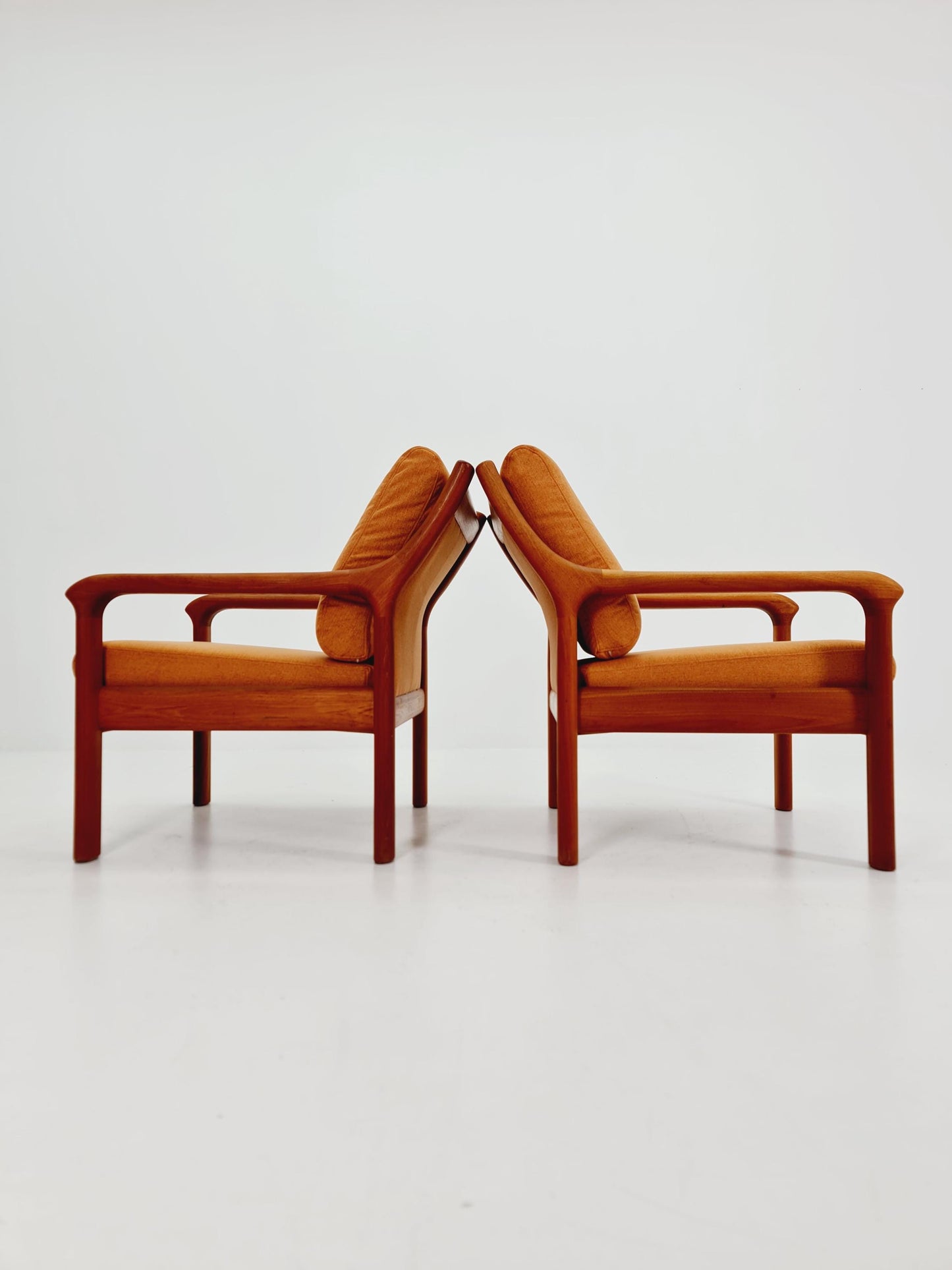 Mid century teak easy lounge chairs by Holstebro Möbelfabrik A/S , 1970s