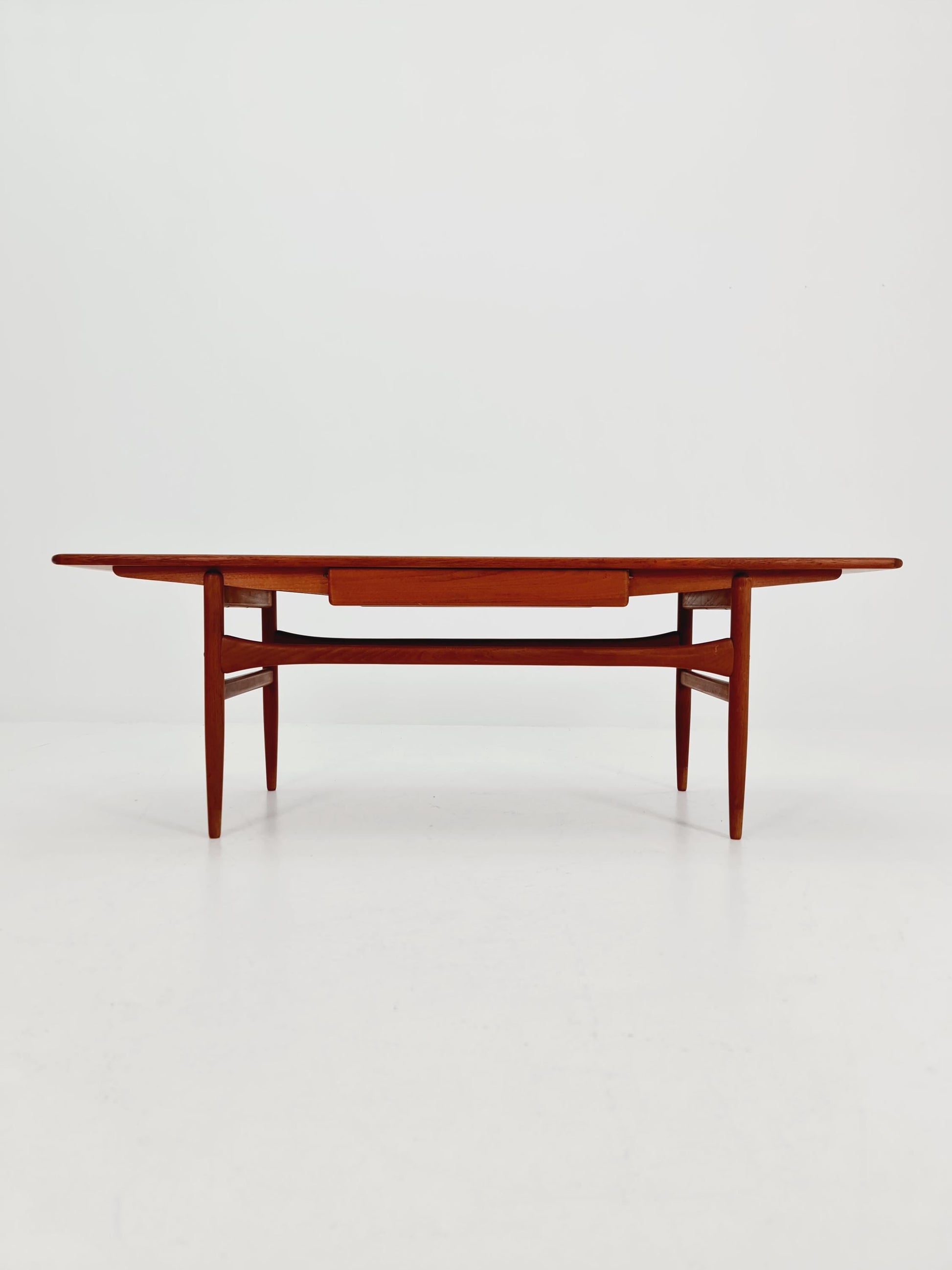 Danish Teak Coffee Table with Drawer by Arrebo Møbelfabrik, 1960s