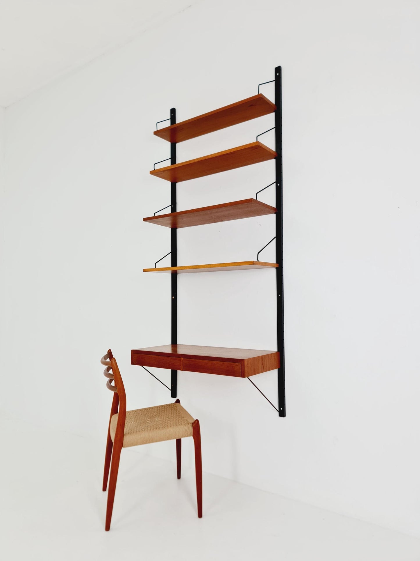 Midcentury Danish Teak Shelving Unit With Desk , by Poul Cadovius, 1960s