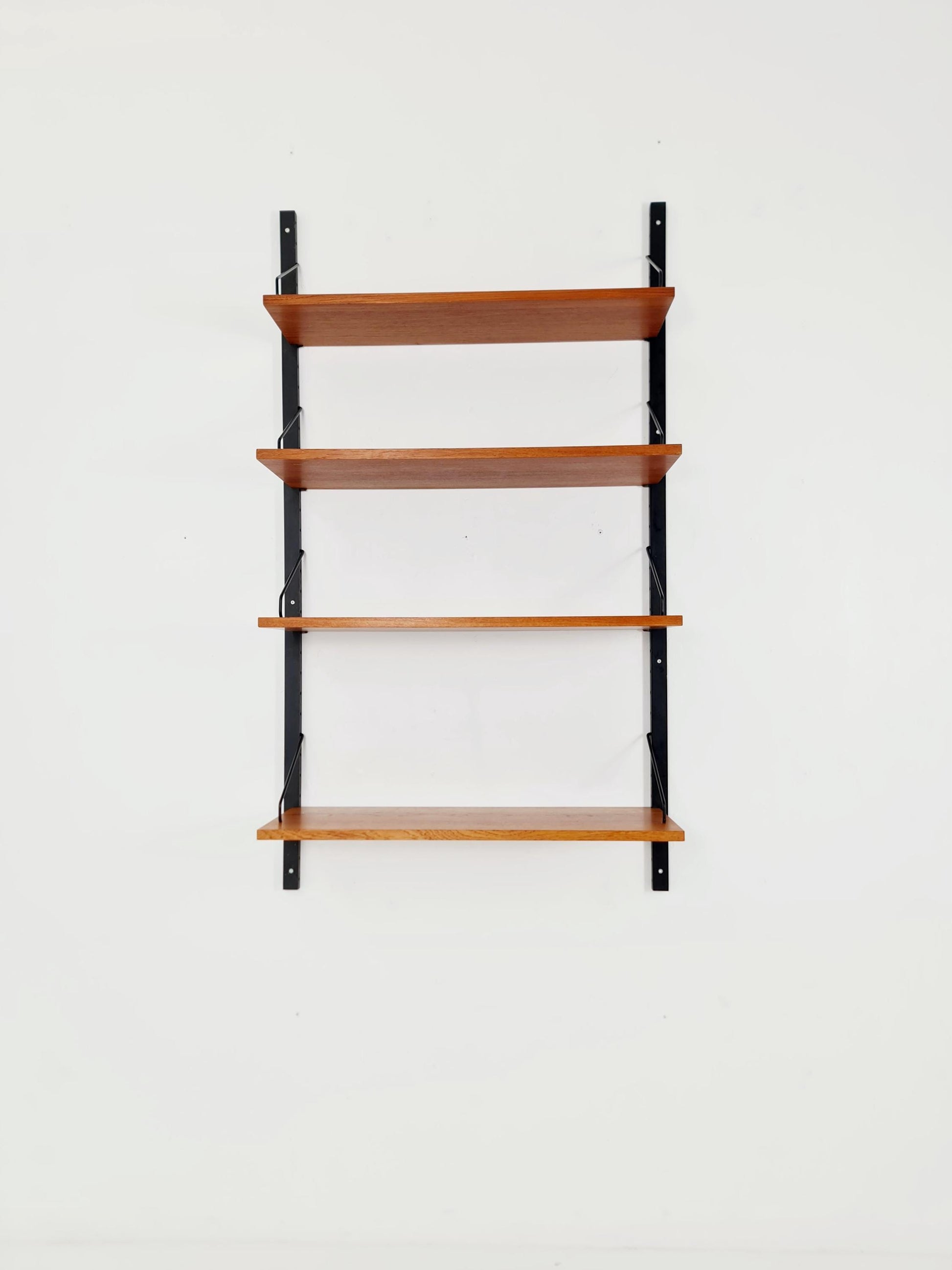 Midcentury Danish Teak Wall-Mounted Shelving Unit, by Poul Cadovius for Cado , 1960s