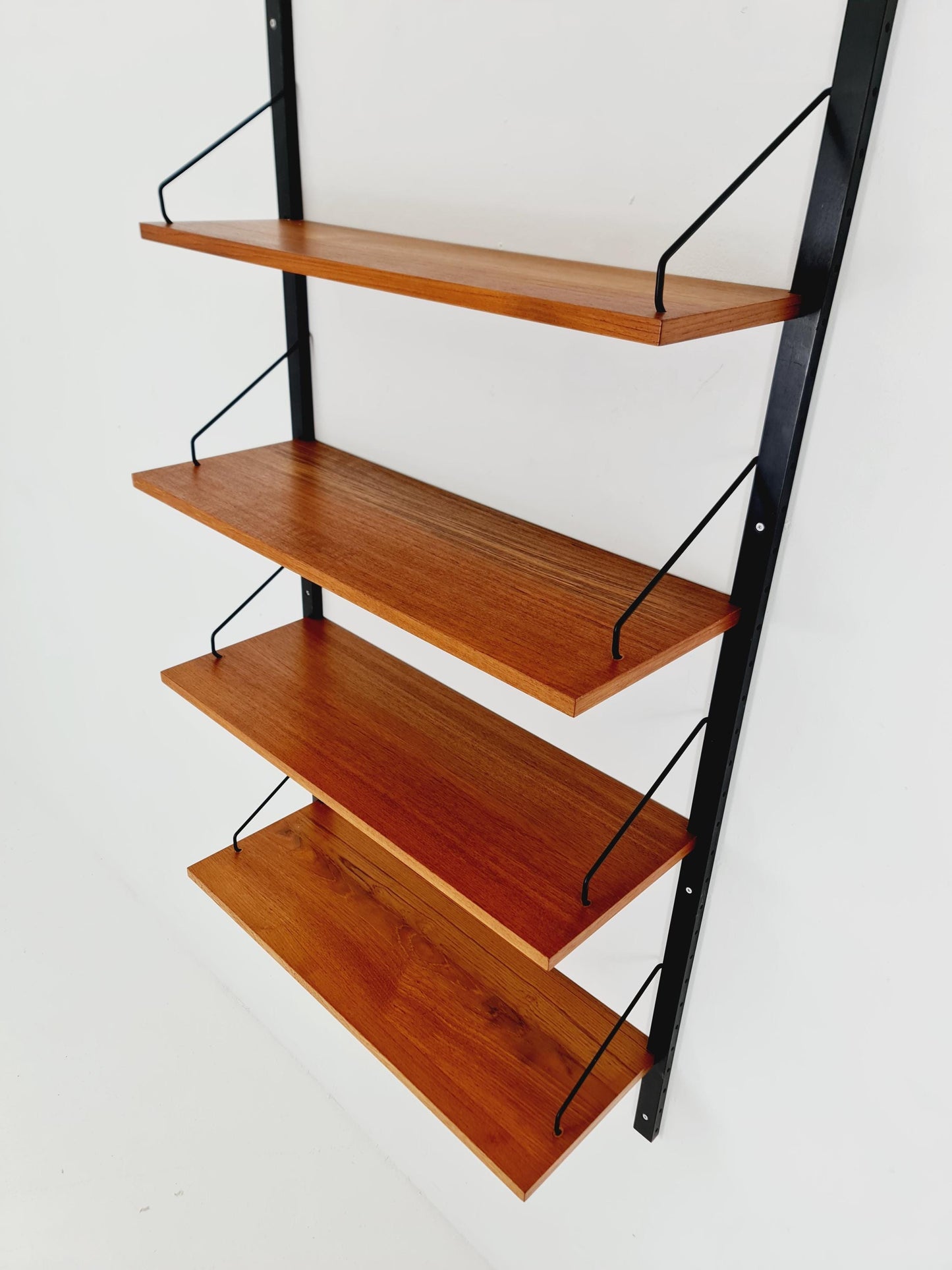 Midcentury Danish Teak Wall-Mounted Shelving Unit, by Poul Cadovius for Cado , 1960s