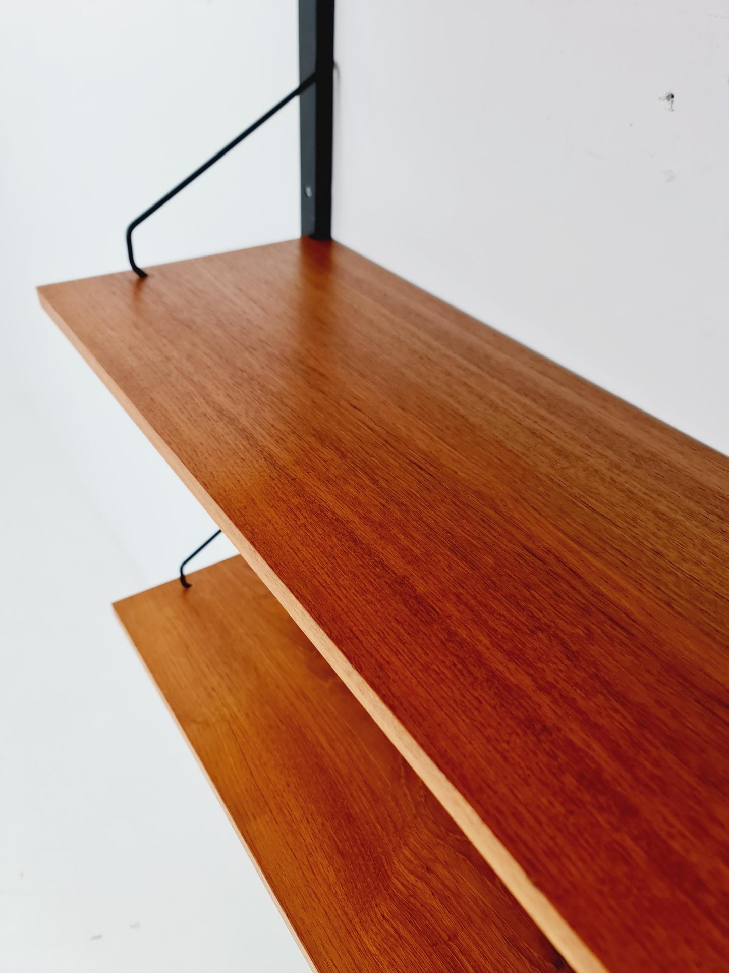 Midcentury Danish Teak Wall-Mounted Shelving Unit, by Poul Cadovius for Cado , 1960s