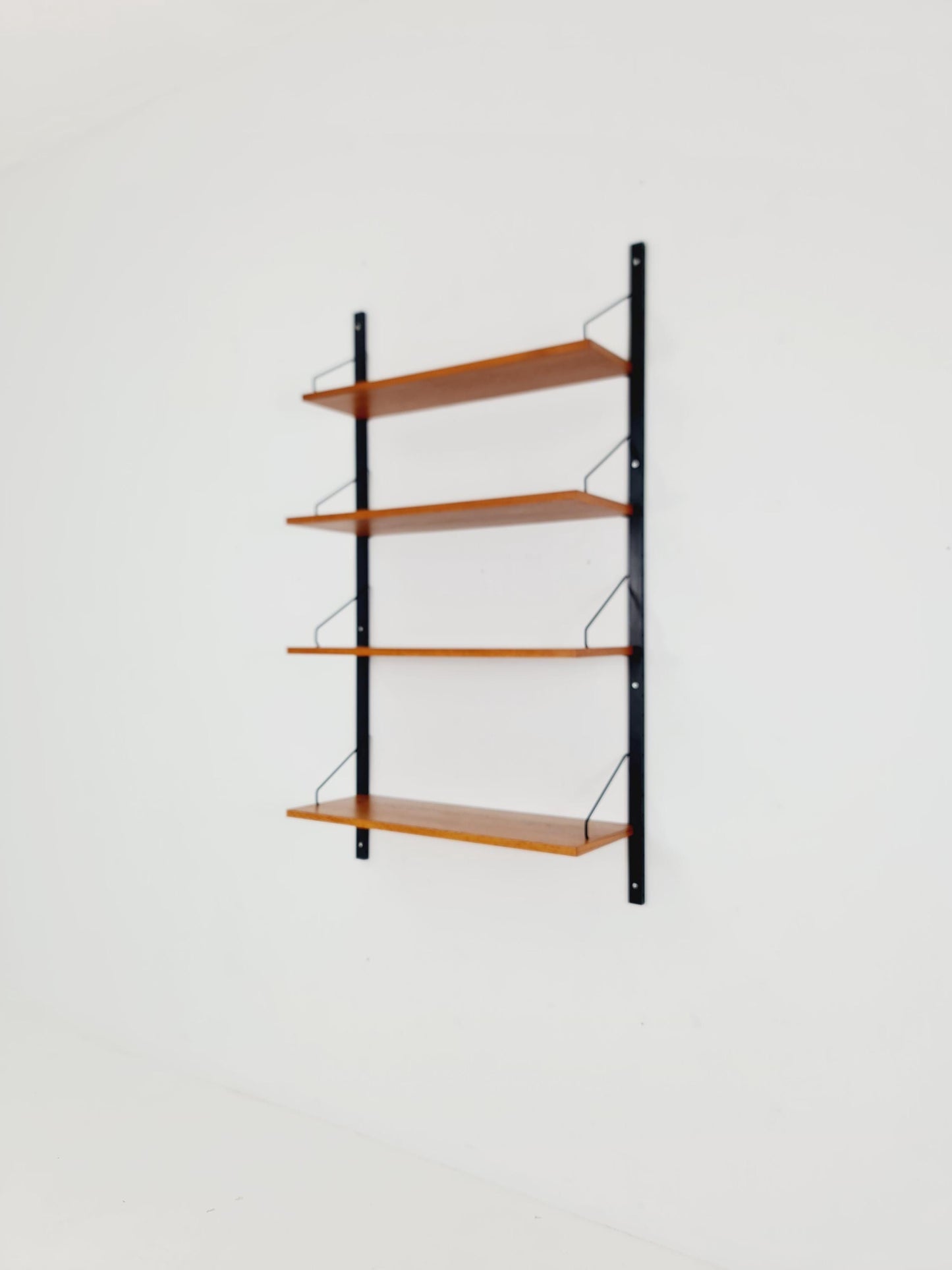 Midcentury Danish Teak Wall-Mounted Shelving Unit, by Poul Cadovius for Cado , 1960s
