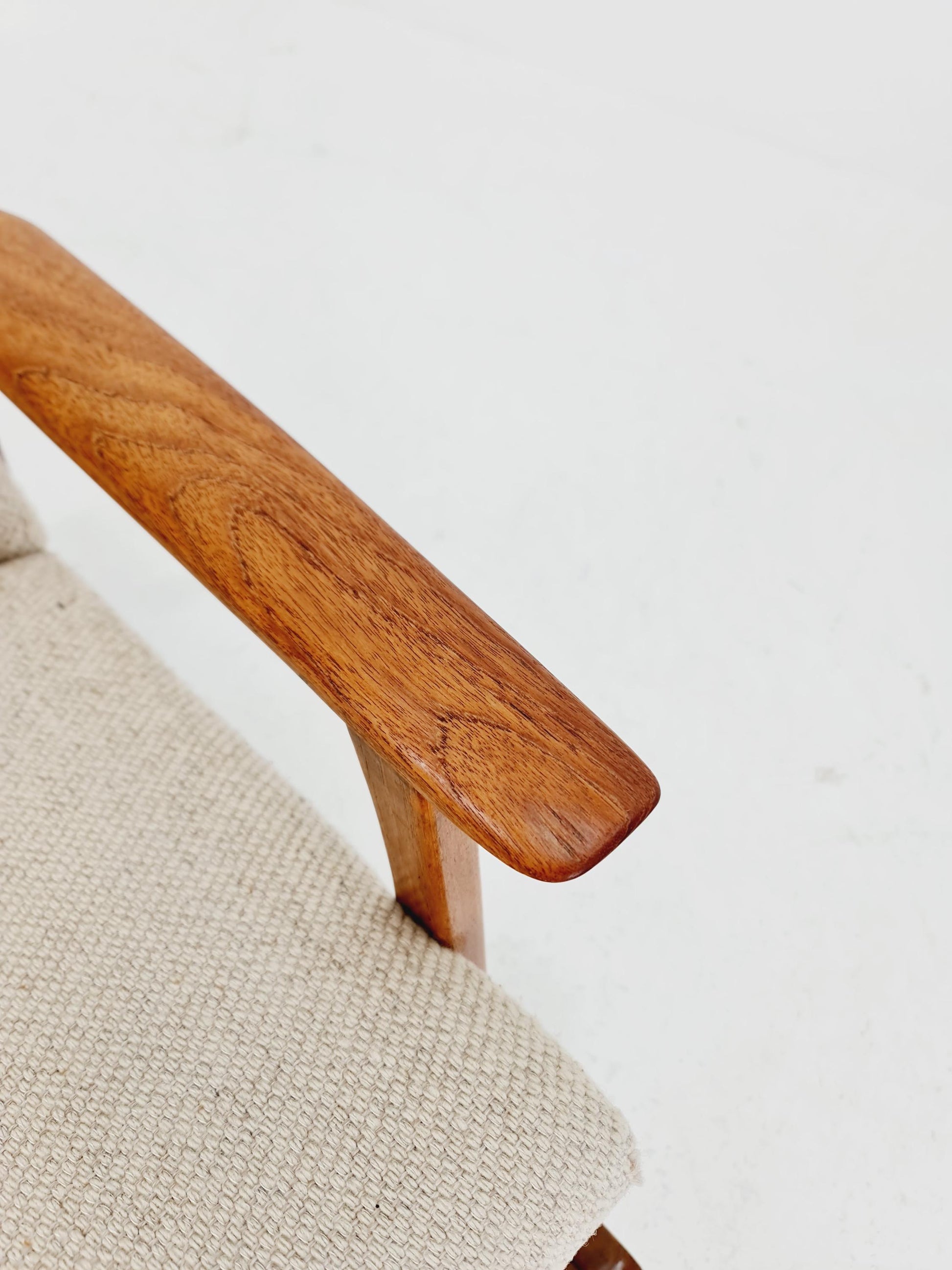 Mid century Scandinavian solid teak Rocking Chair , 1960s