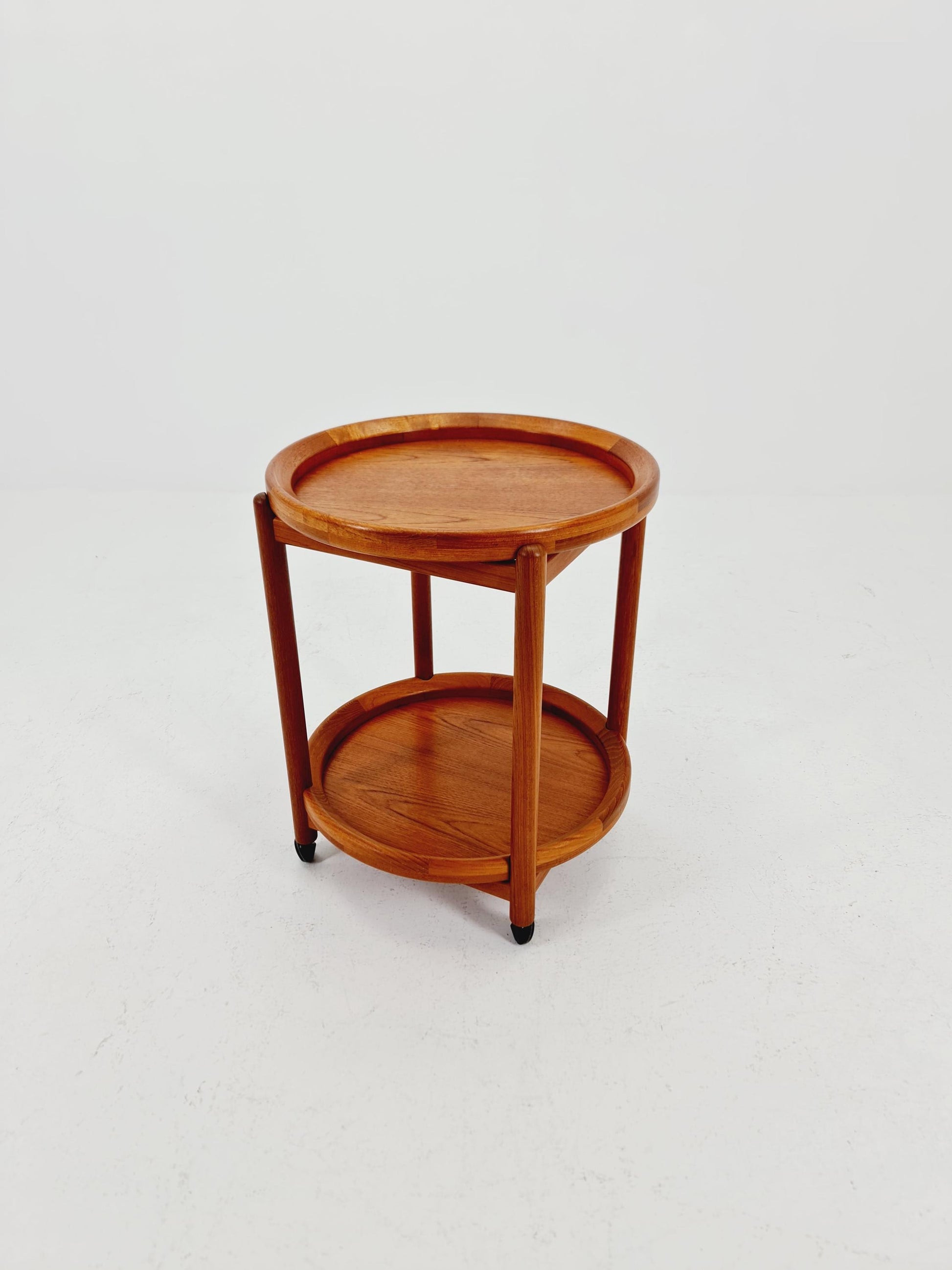 Vintage Danish mid century trolley bar cart in solid teak By Salin Möbler, 1960s