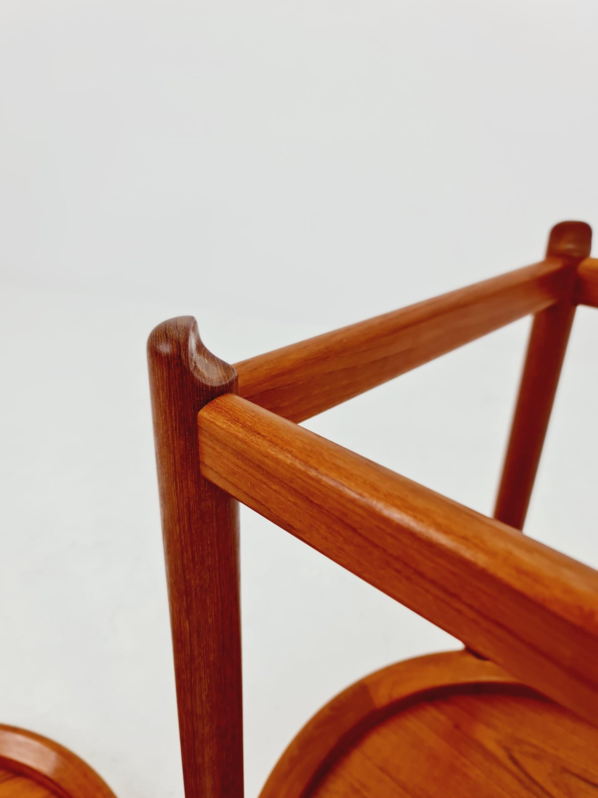 Vintage Danish mid century trolley bar cart in solid teak By Salin Möbler, 1960s