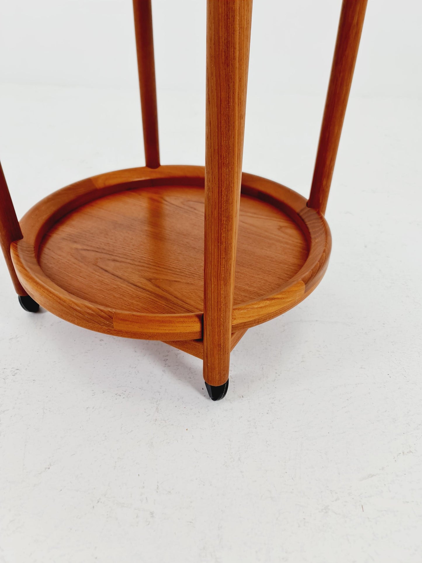 Vintage Danish mid century trolley bar cart in solid teak By Salin Möbler, 1960s