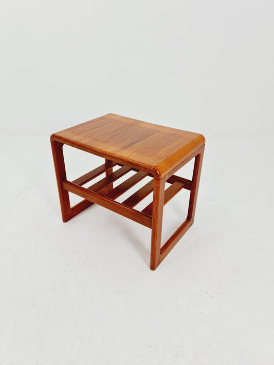 Mid century Danish Solid teak magazine rack - side table by Dyrlund, 1960s