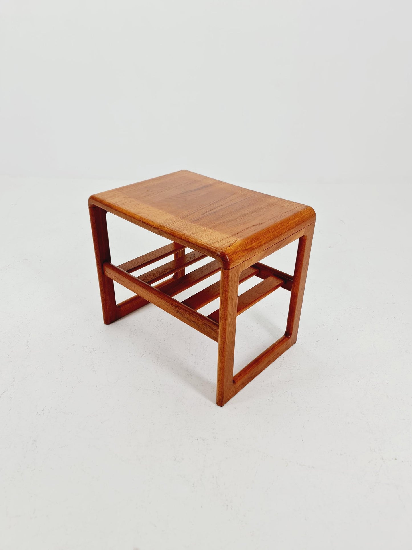Mid century Danish Solid teak magazine rack - side table by Dyrlund, 1960s