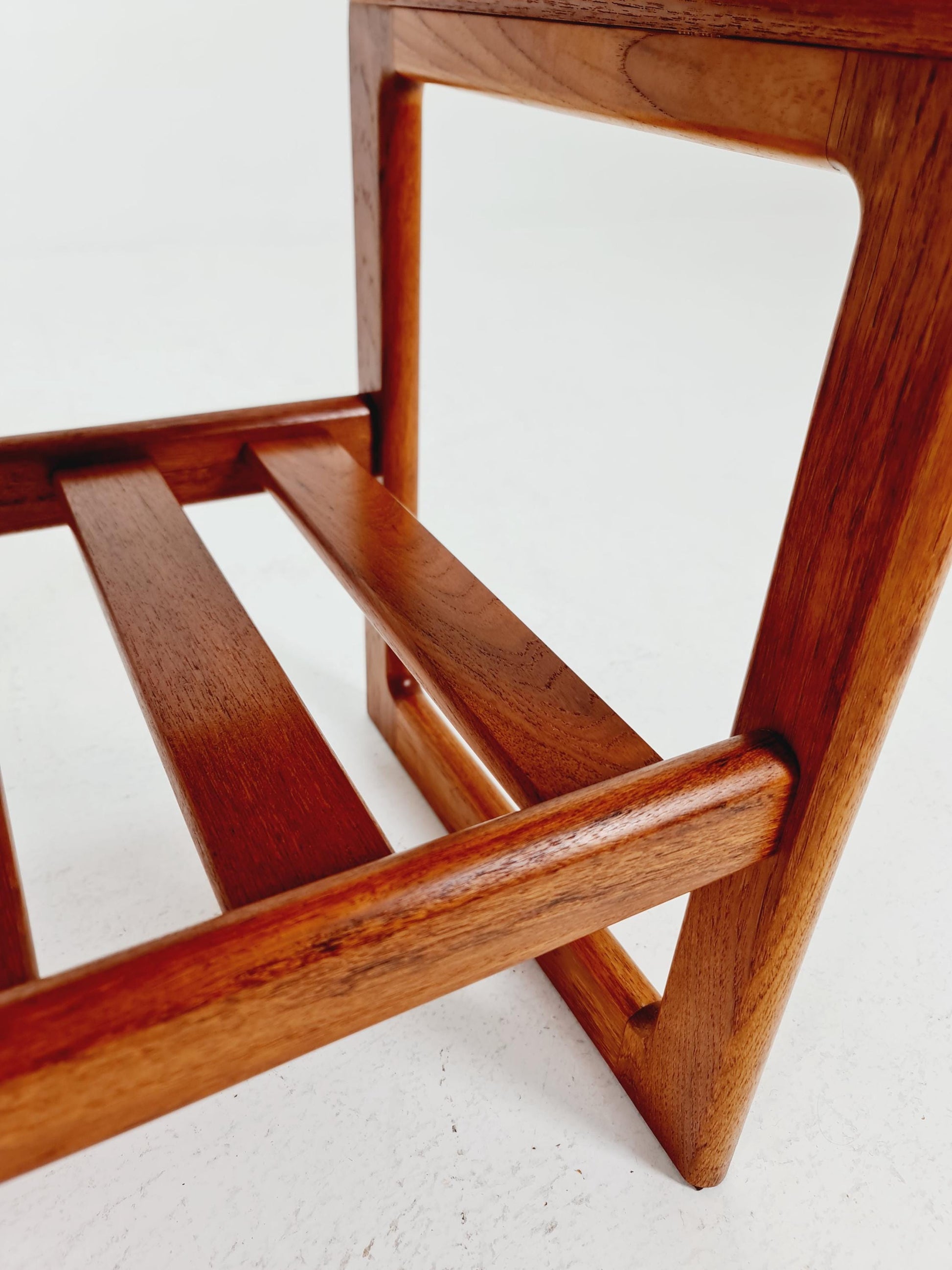 Mid century Danish Solid teak magazine rack - side table by Dyrlund, 1960s