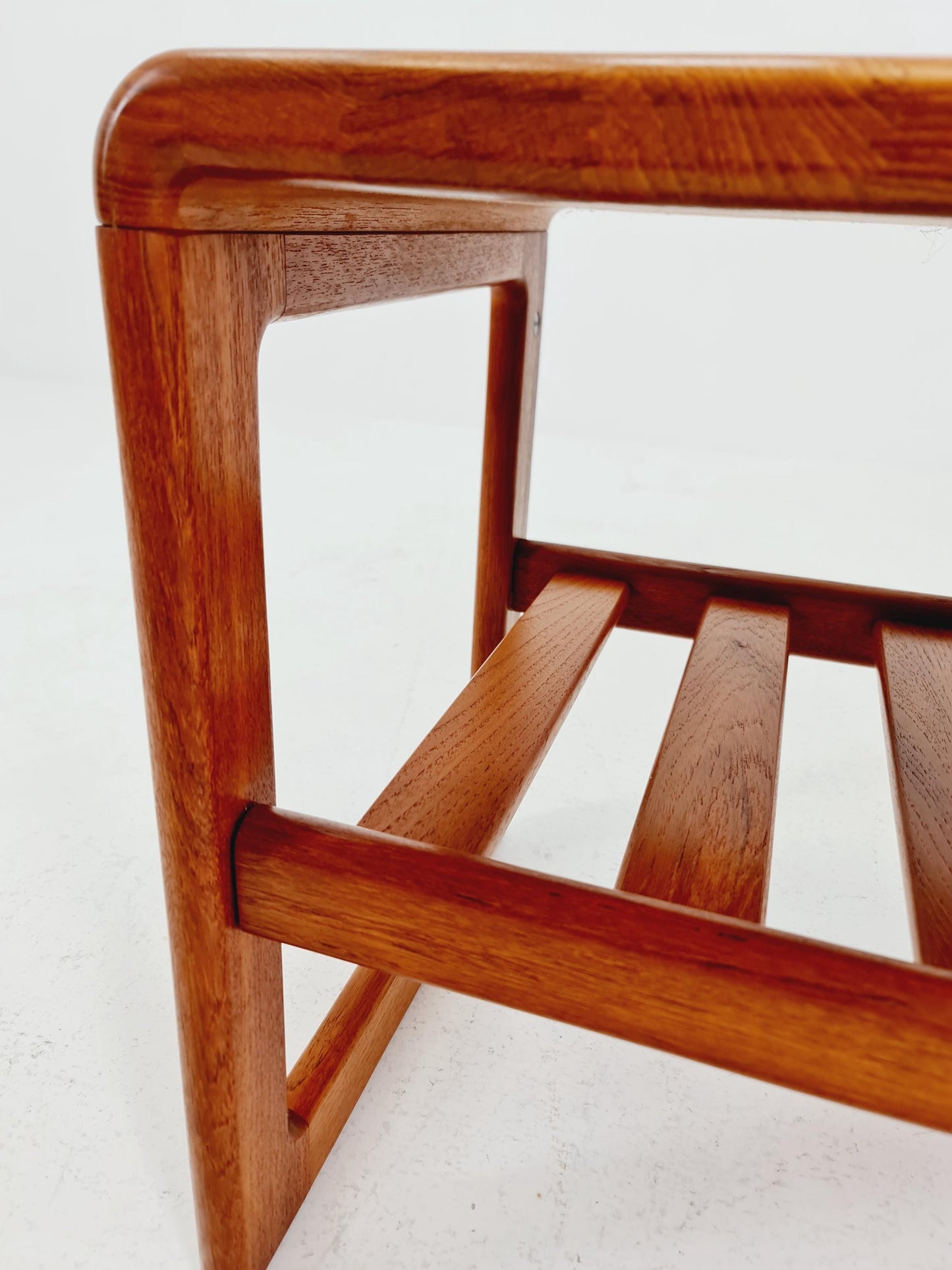 Mid century Danish Solid teak magazine rack - side table by Dyrlund, 1960s